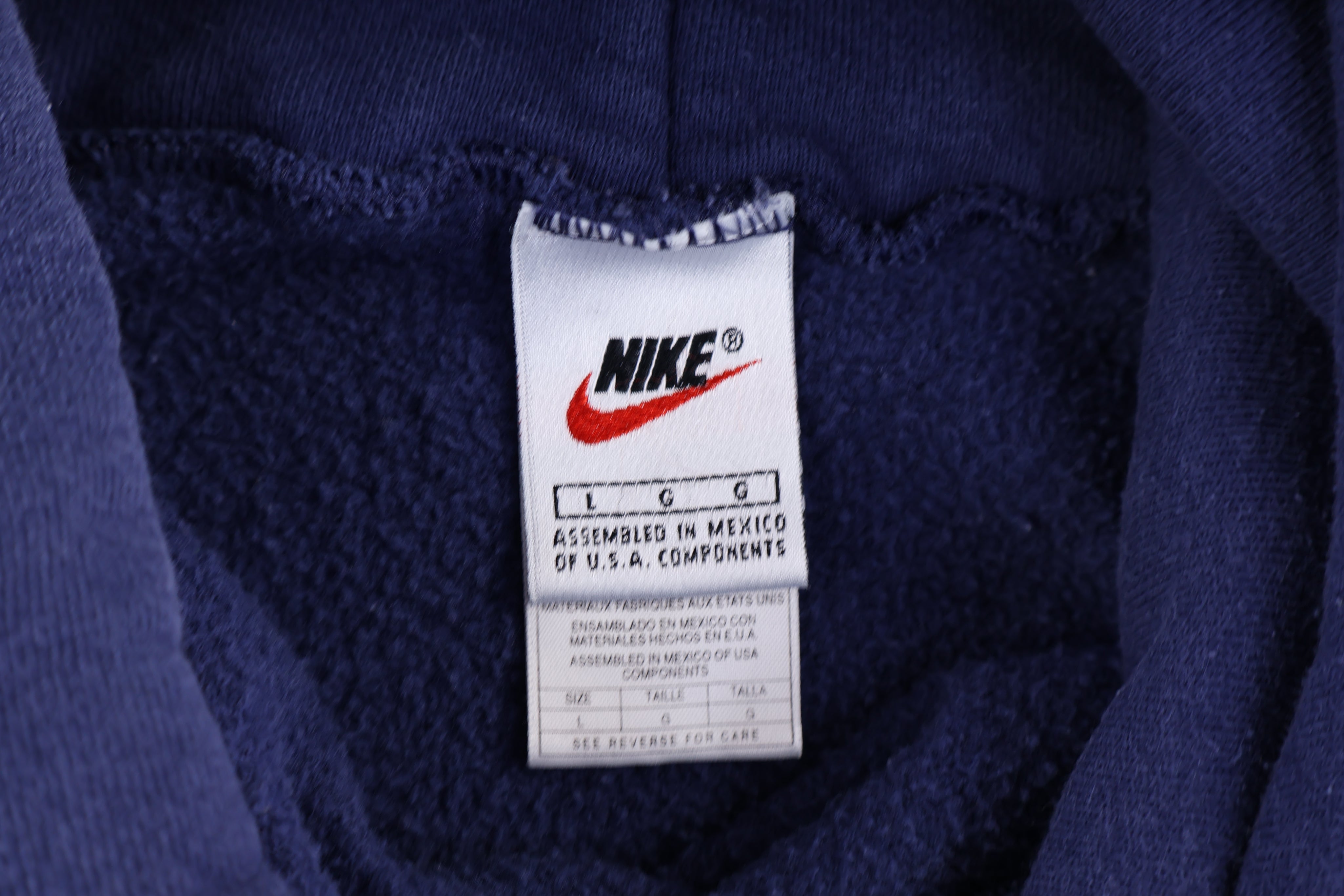 90's Nike Embroidered Logo Blue Pullover Hoodie