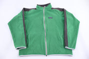 Patagonia Logo Patch Green Full Zip Sweater