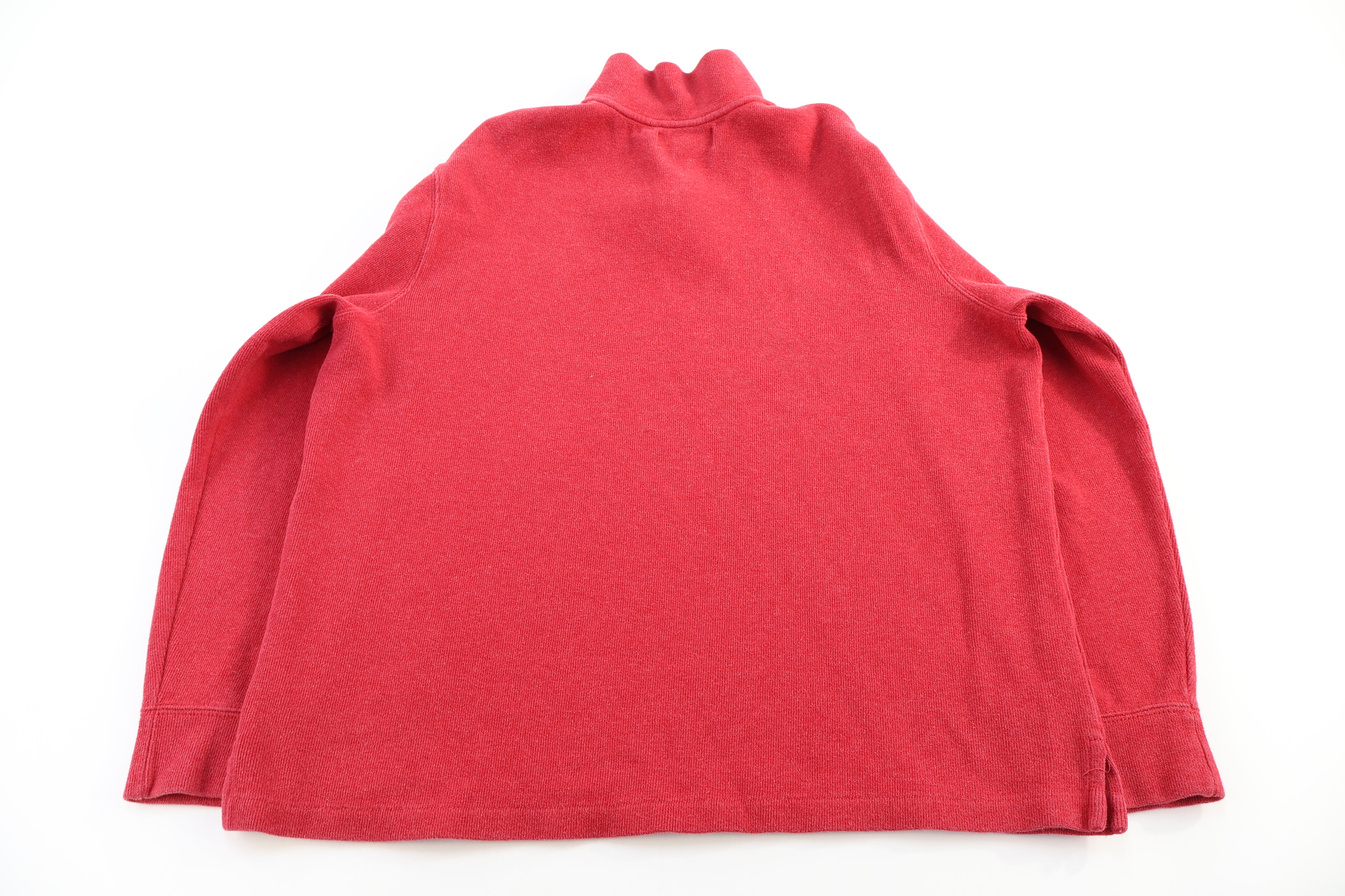 Polo by Ralph Lauren Embroidered Logo Red Quarter Zip Sweater