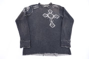Affliction Grunge Graphic Reversible LS T-shirt