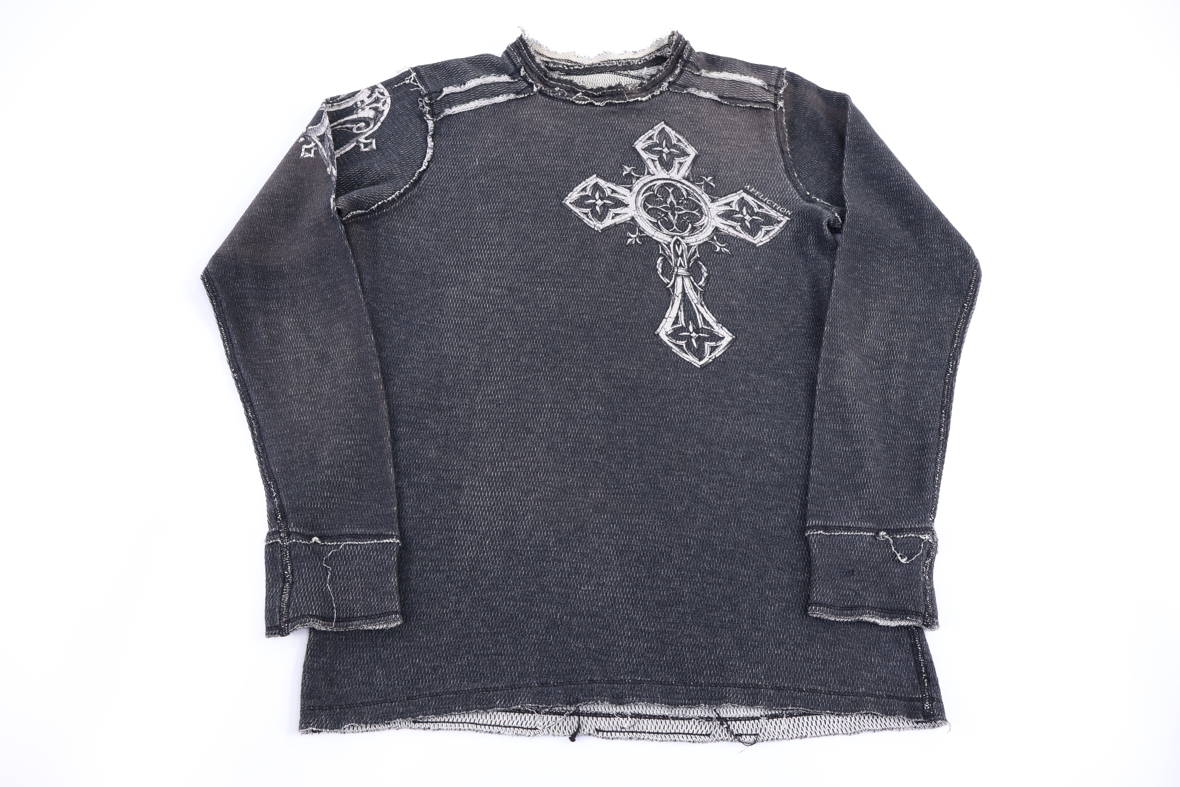 Affliction Grunge Graphic Reversible LS T-shirt