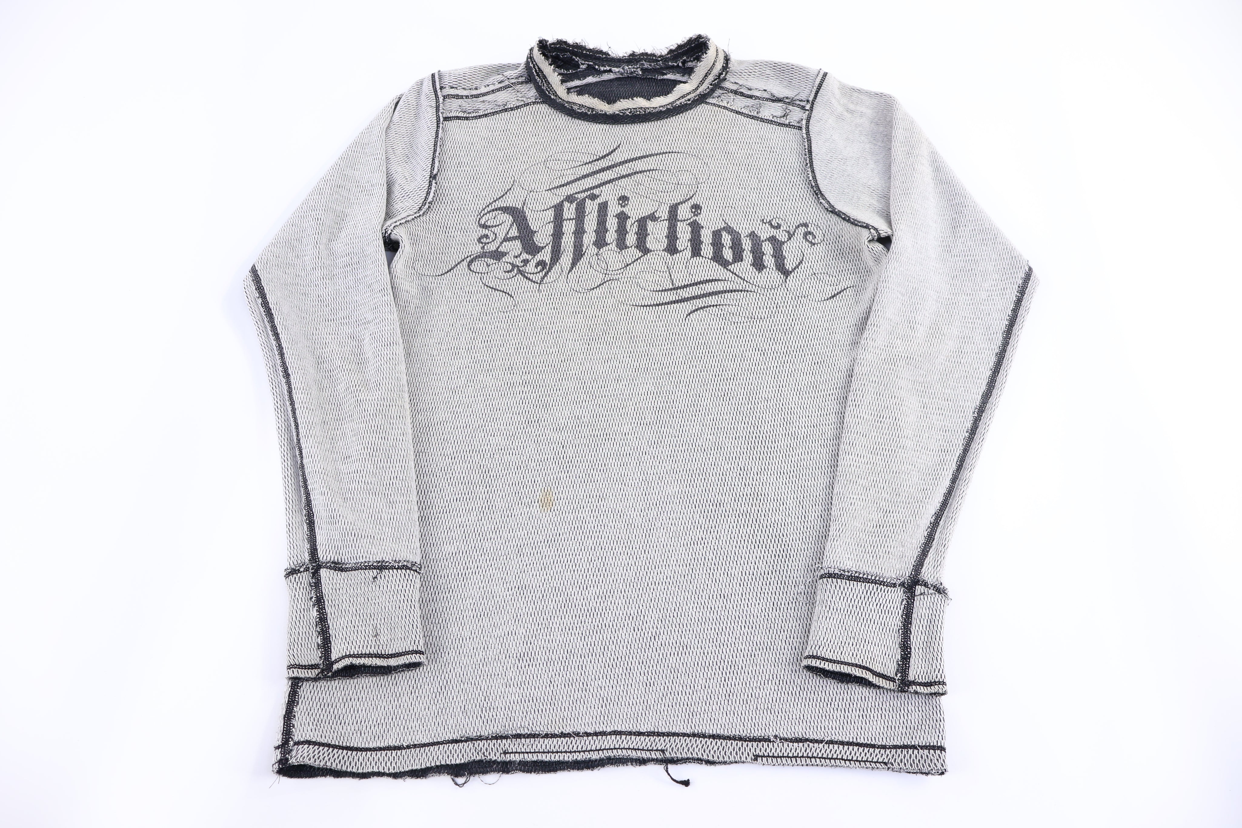 Affliction Grunge Graphic Reversible LS T-shirt