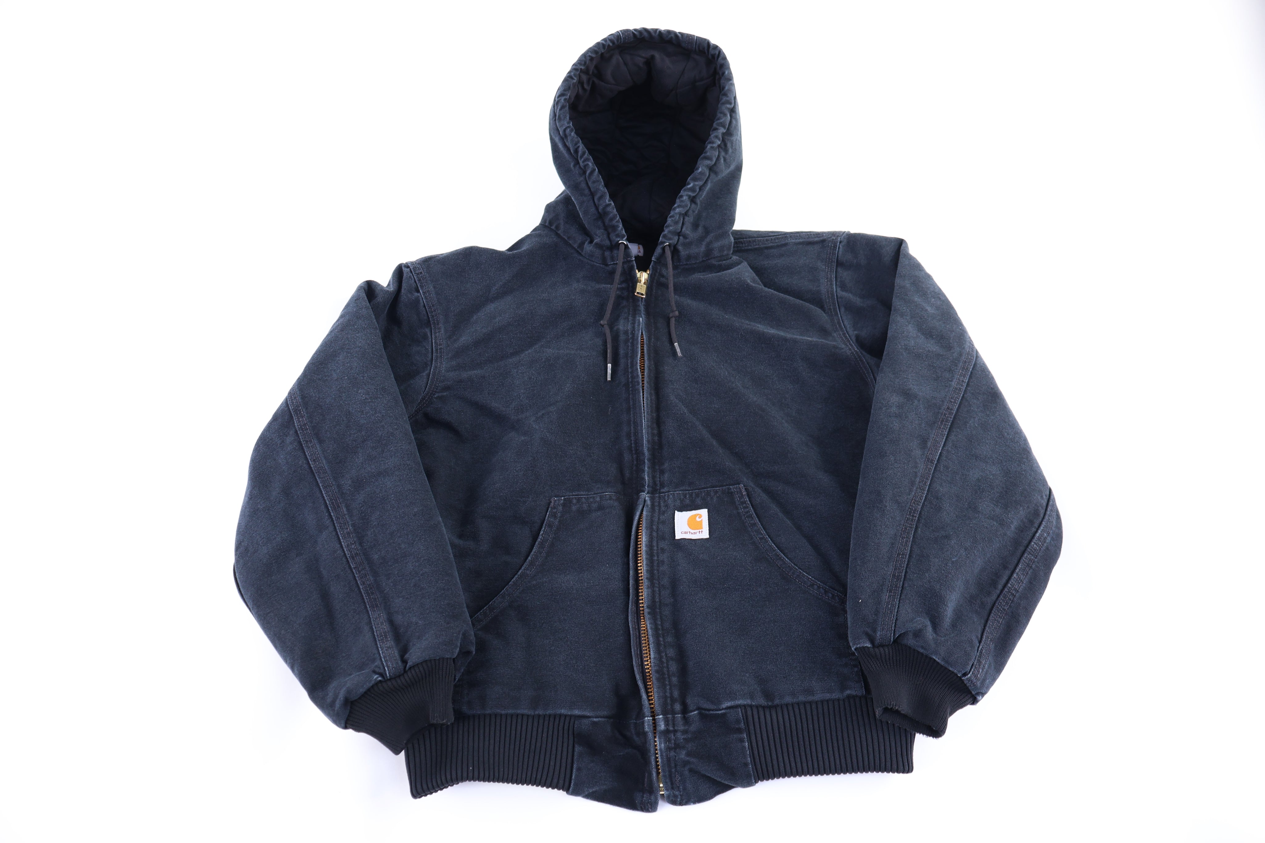 Carhartt Logo Patch Black Full Zip Jacket