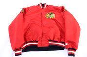 90's Starter Chicago Blackhawks Hockey Bomber Jacket