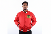 90's Starter Chicago Blackhawks Hockey Bomber Jacket