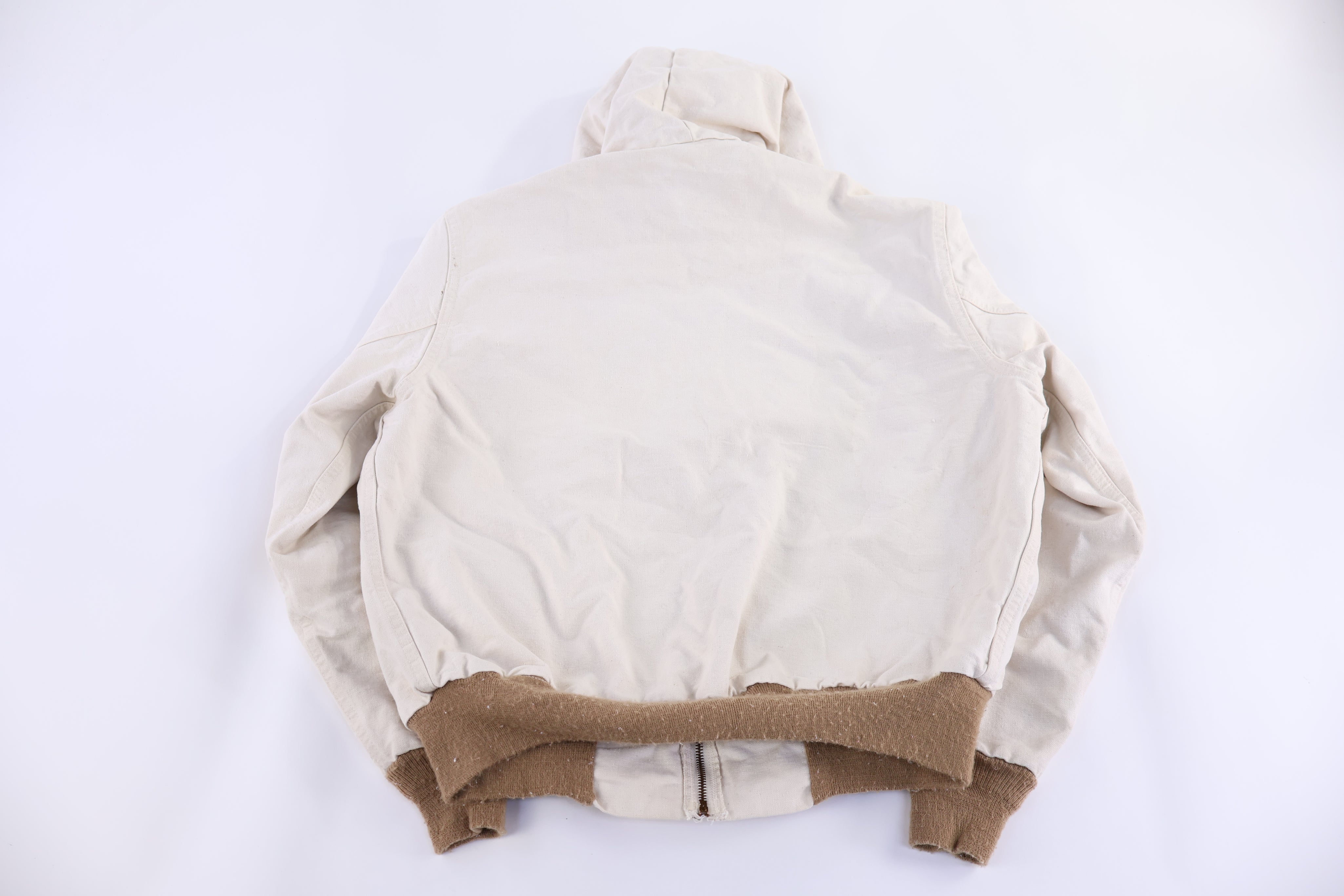 Carhartt Logo Patch Cream Full Zip Jacket