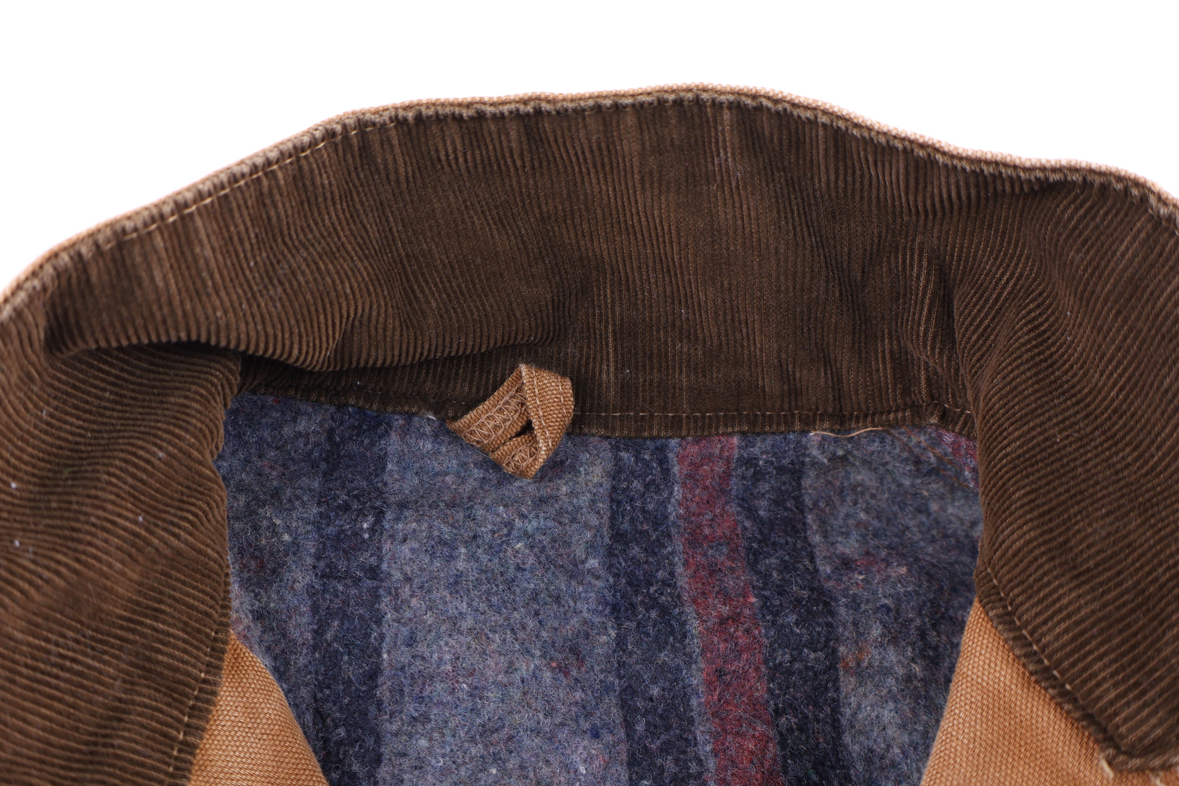 Carhartt Logo Patch Tan Blanket Lined Chore Jacket