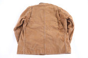 Carhartt Logo Patch Tan Blanket Lined Chore Jacket