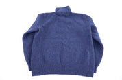 Polo by Ralph Lauren Embroidered Blue Quarter Zip Sweater