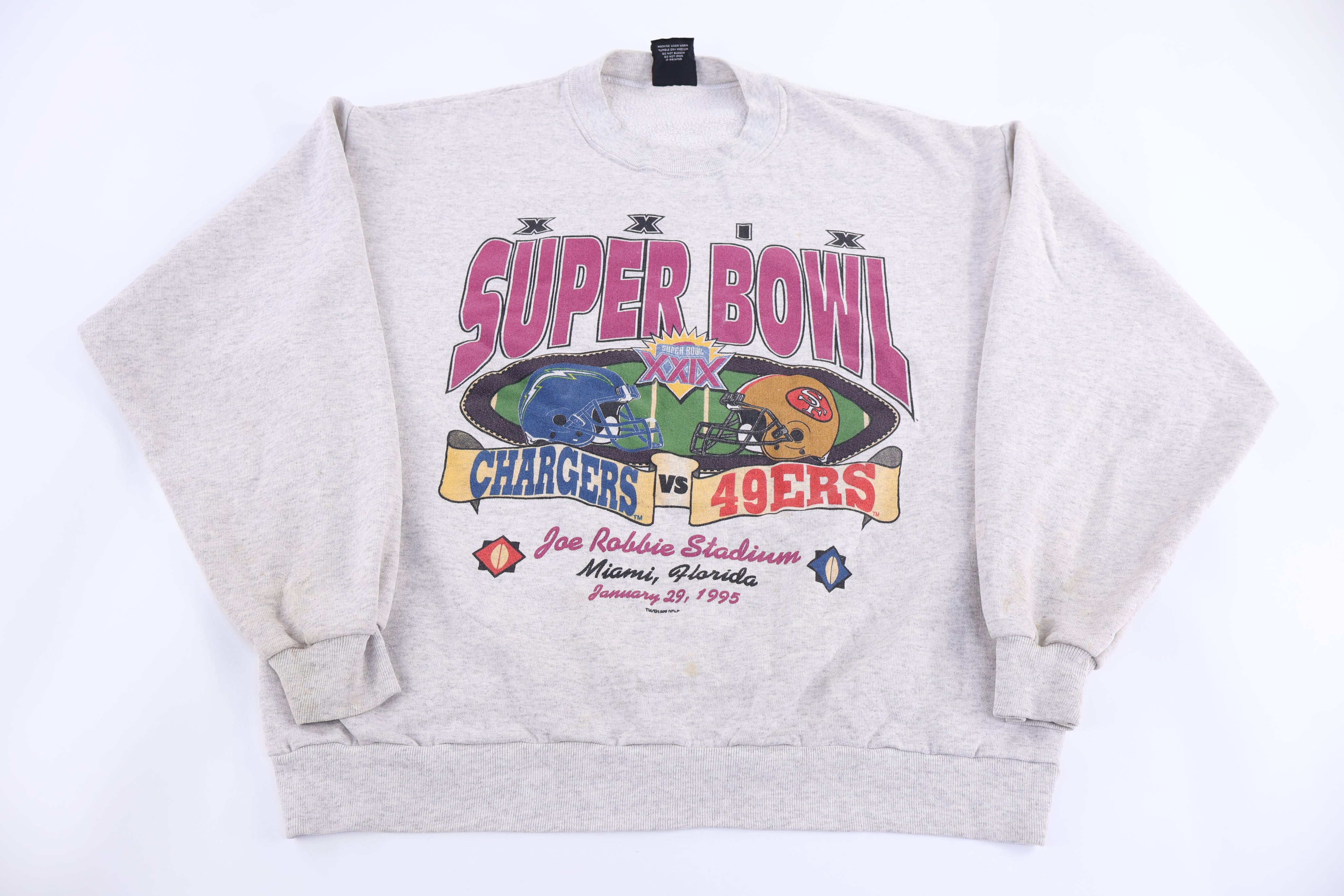 1995 Super Bowl Chargers Vs 49ers Sweatshirt