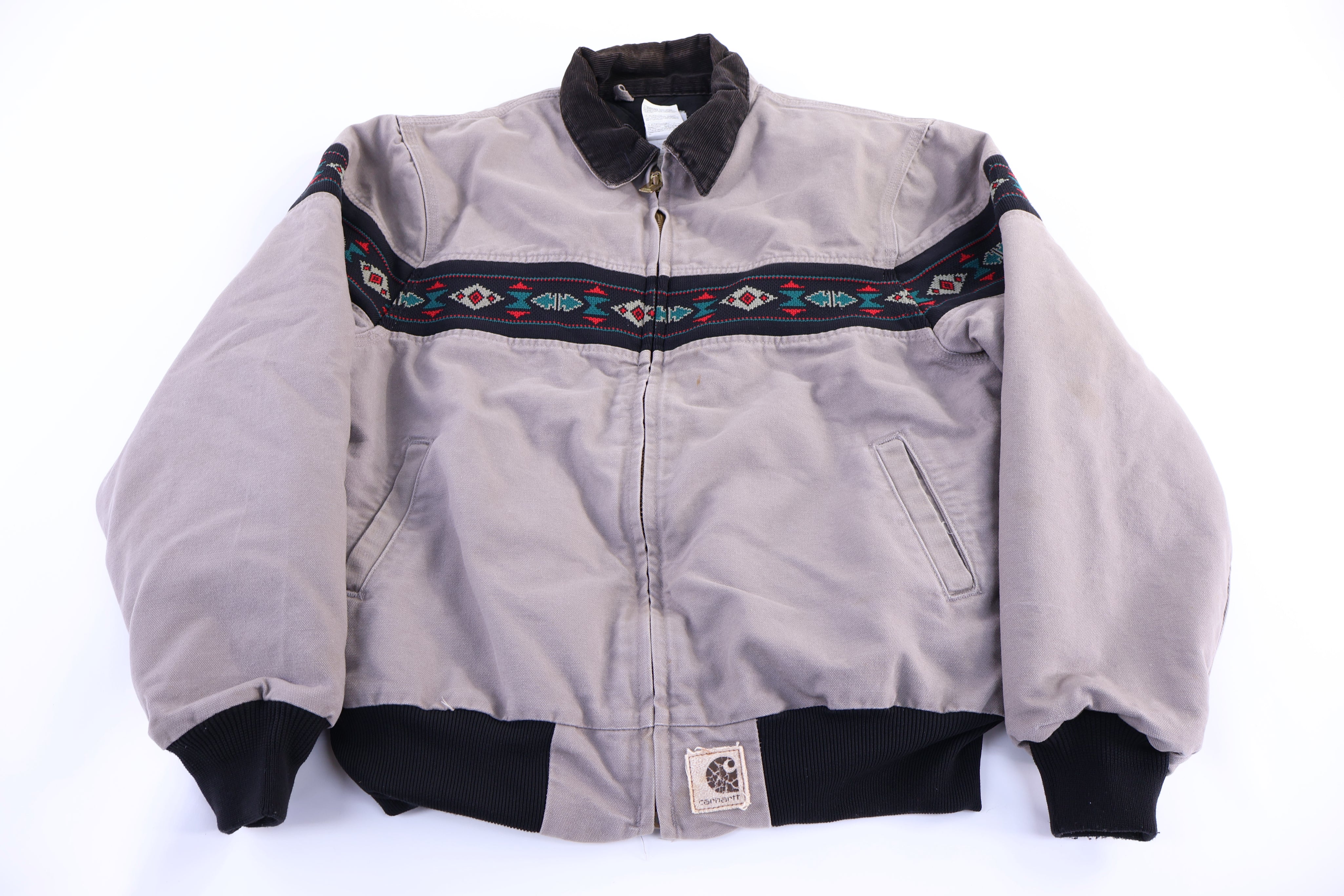 Carhartt Logo Patch Aztec Pattern Full Zip Jacket