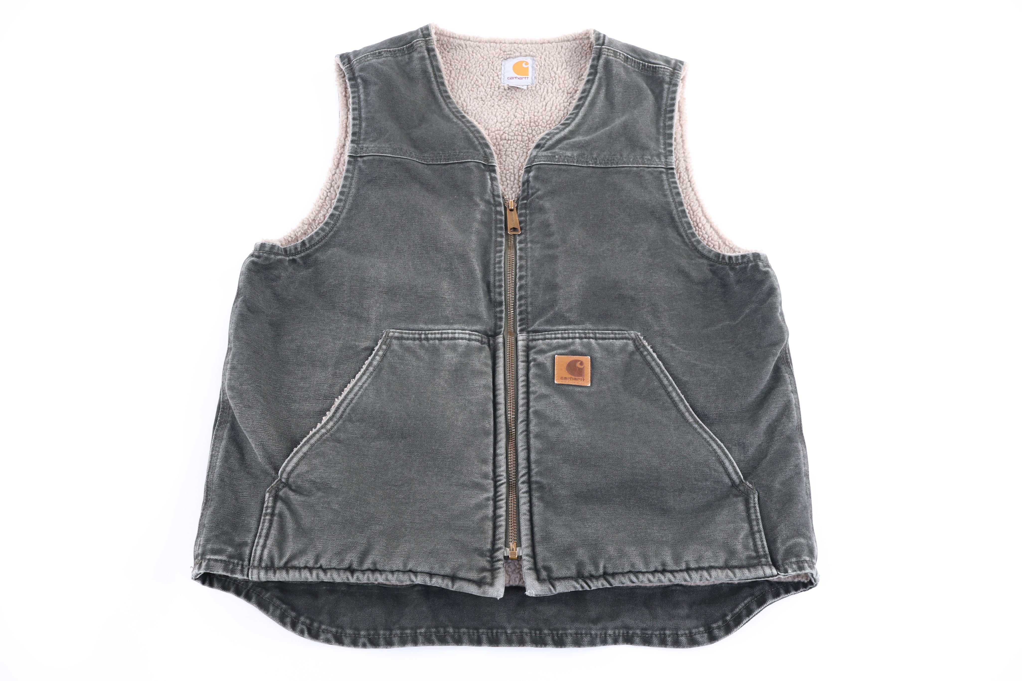 Carhartt Logo Patch Green Full Zip Vest