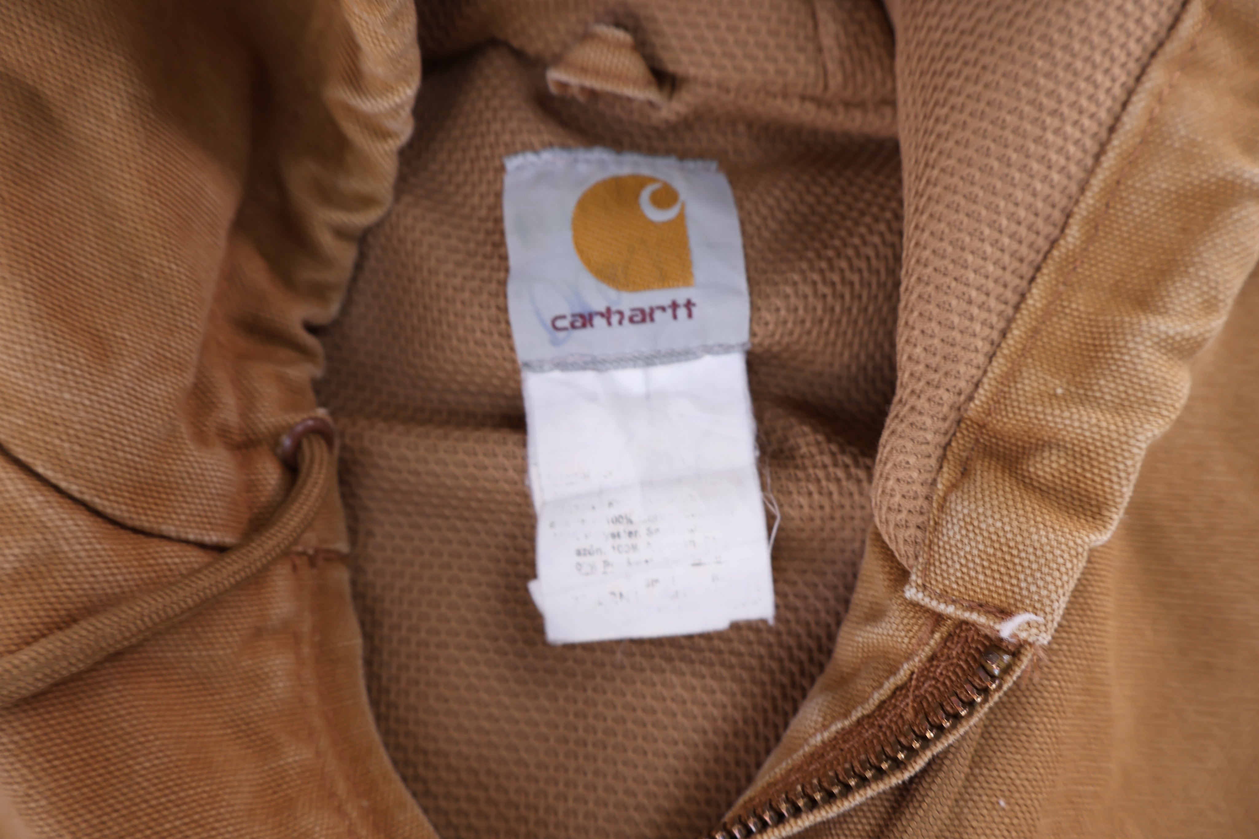 Carhartt Logo Patch Tan Full Zip Jacket