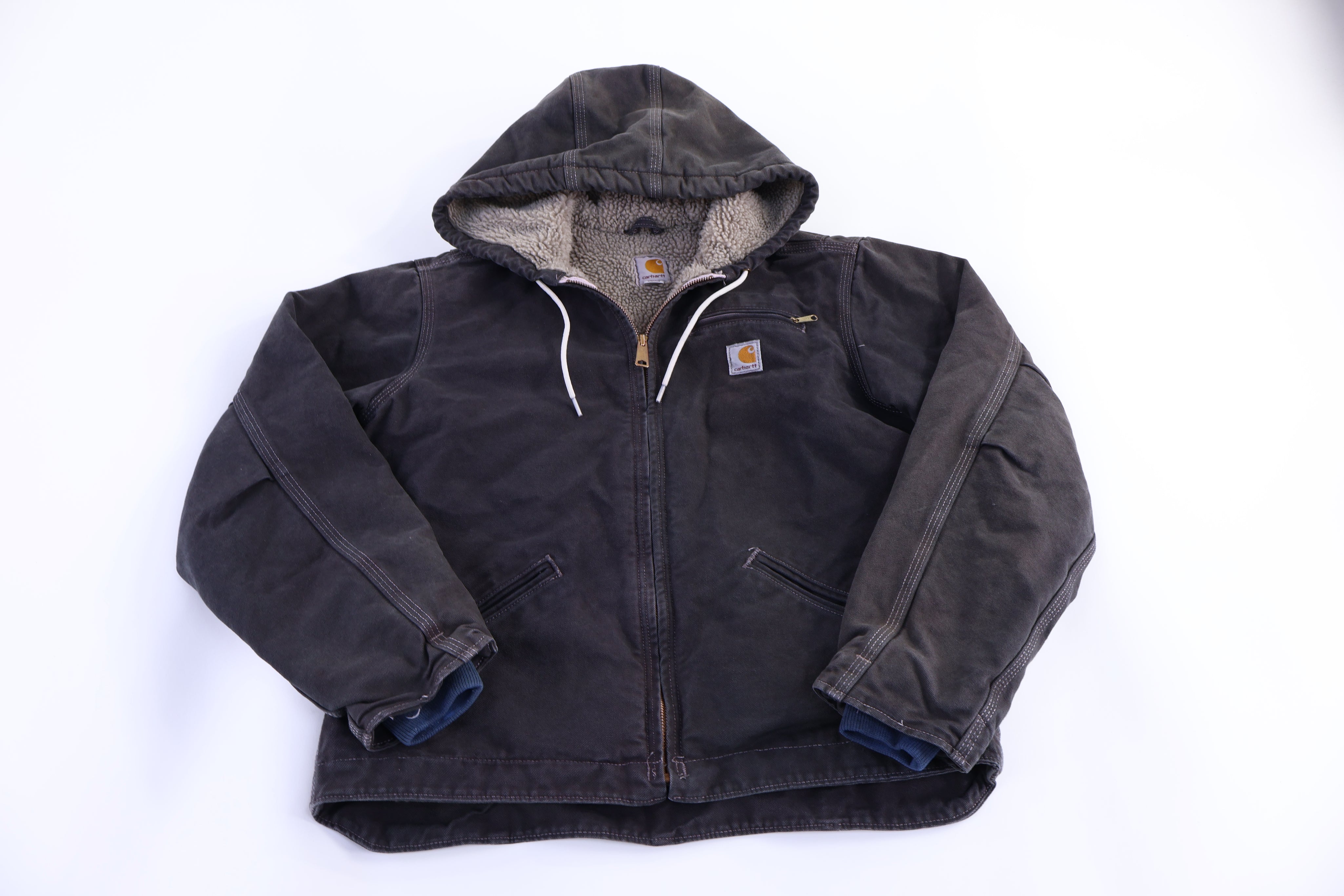 Women's Carhartt Logo Patch Black Full Zip Jacket