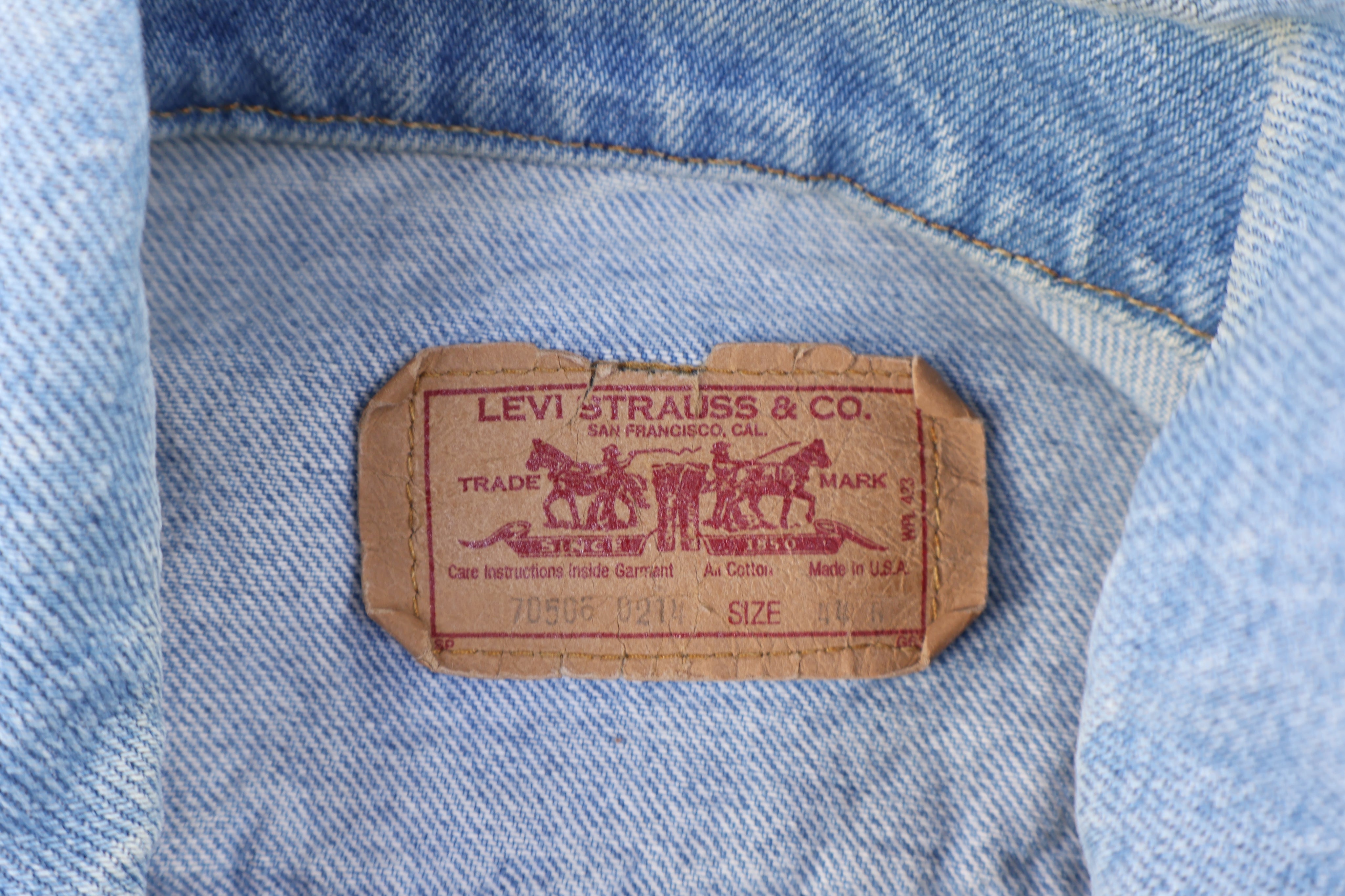 Vintage Levi's Light Wash Denim Trucker Jacket