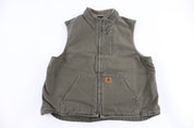 Carhartt Logo Patch Green Full Zip Vest