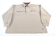 Vintage Tommy Hilfiger Tan Henley Sweater