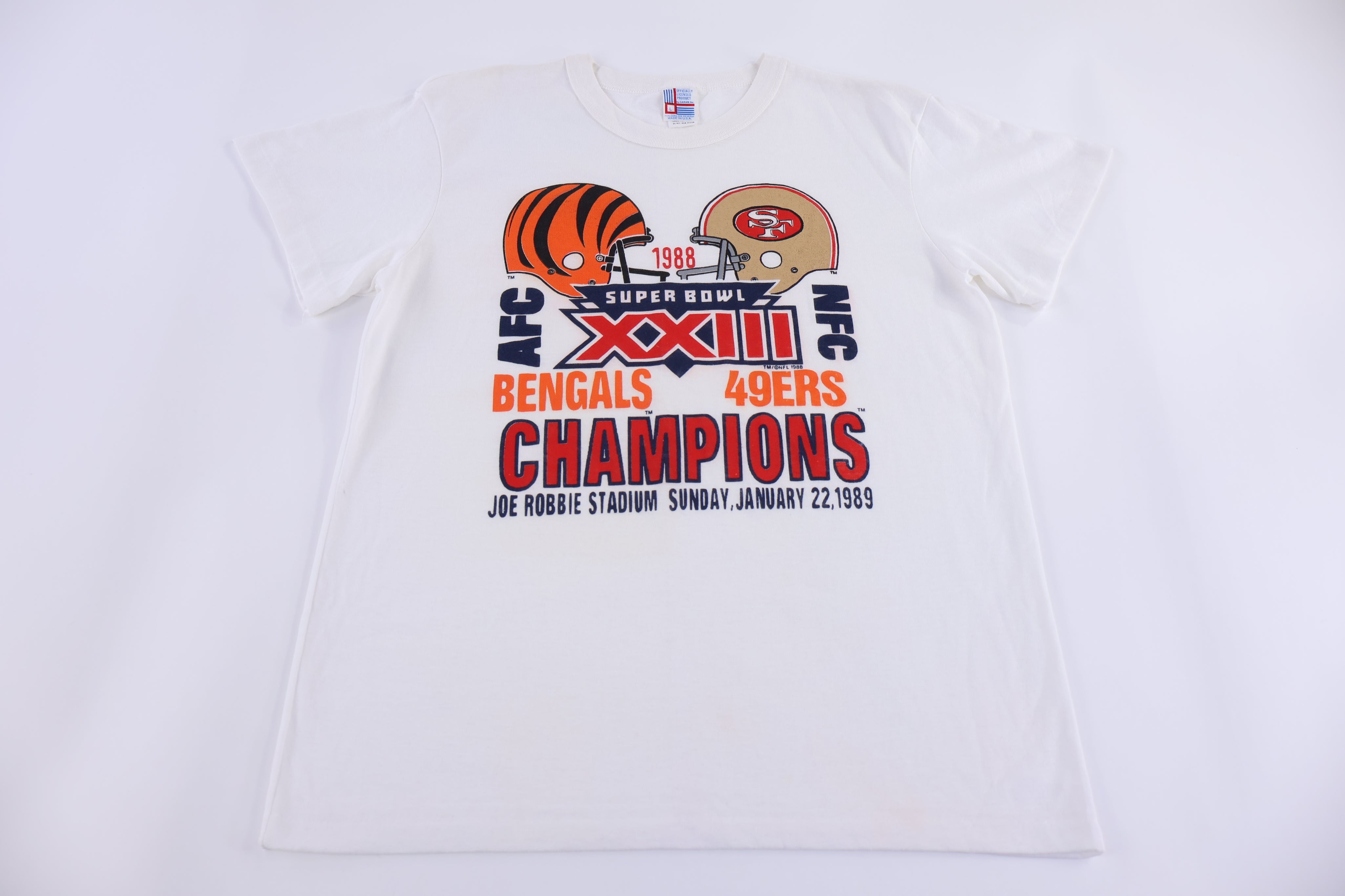 80's Bengals Vs 49ers Superbowl Football T-shirt