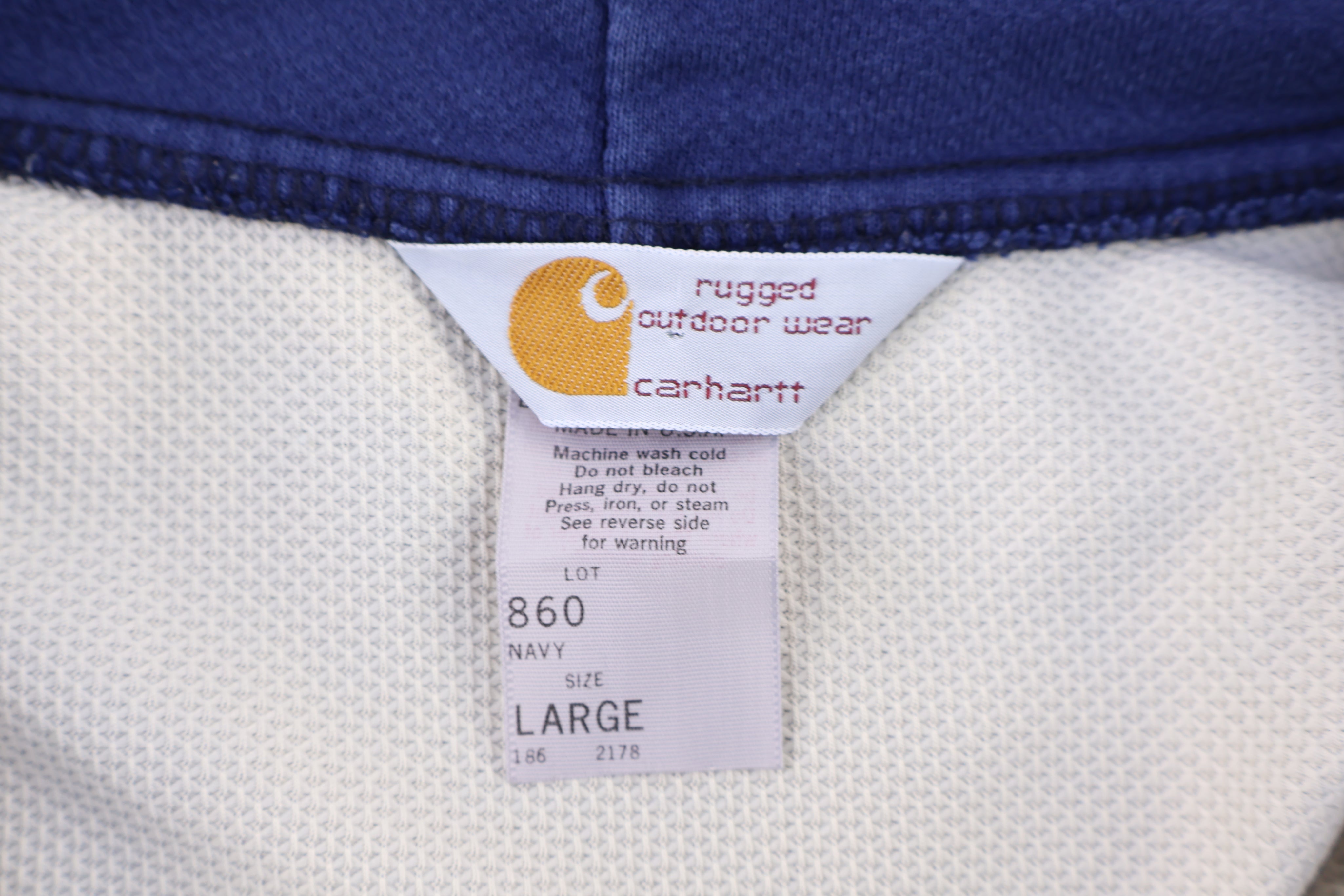 80's Carhartt Patch Logo Blue Full Zip Jacket