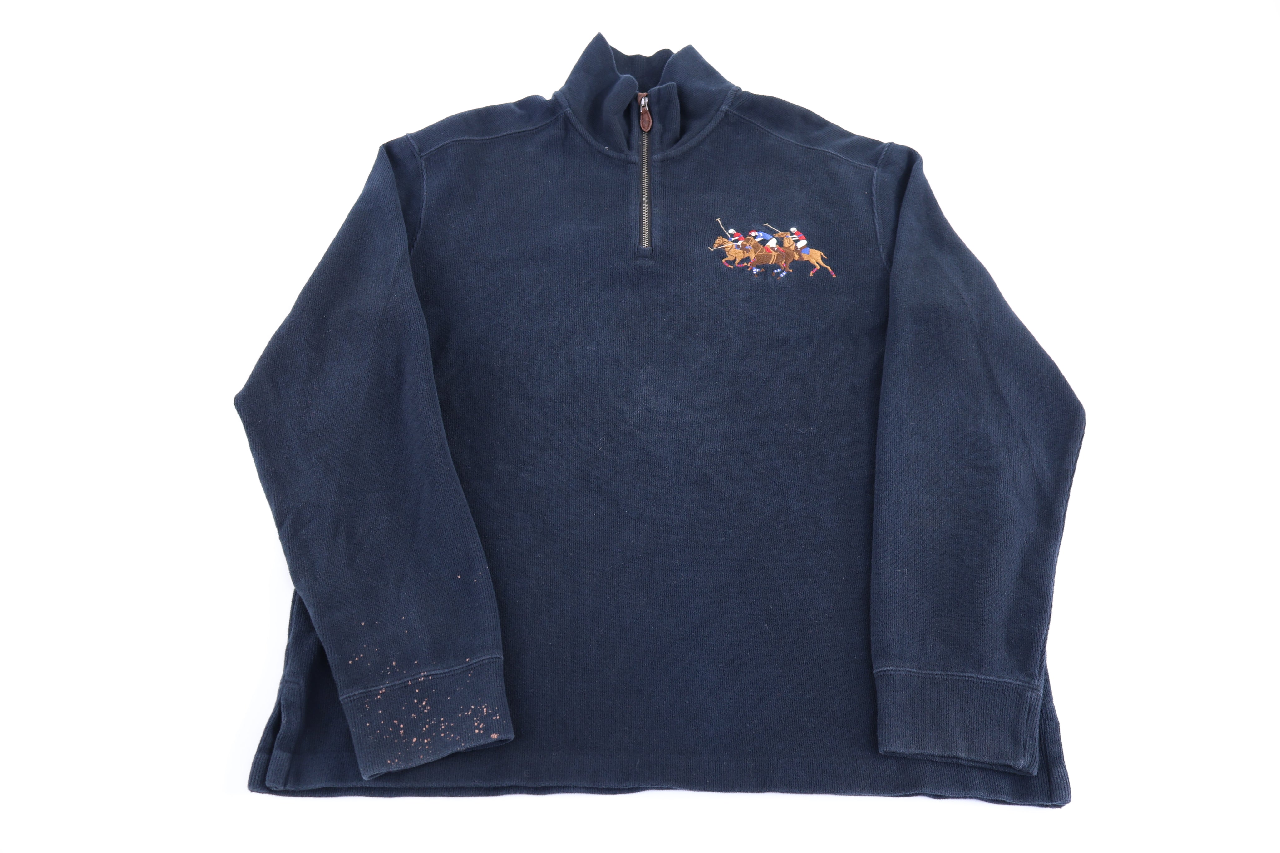 Polo by Ralph Lauren Embroidered Logo Quarter Zip Sweater