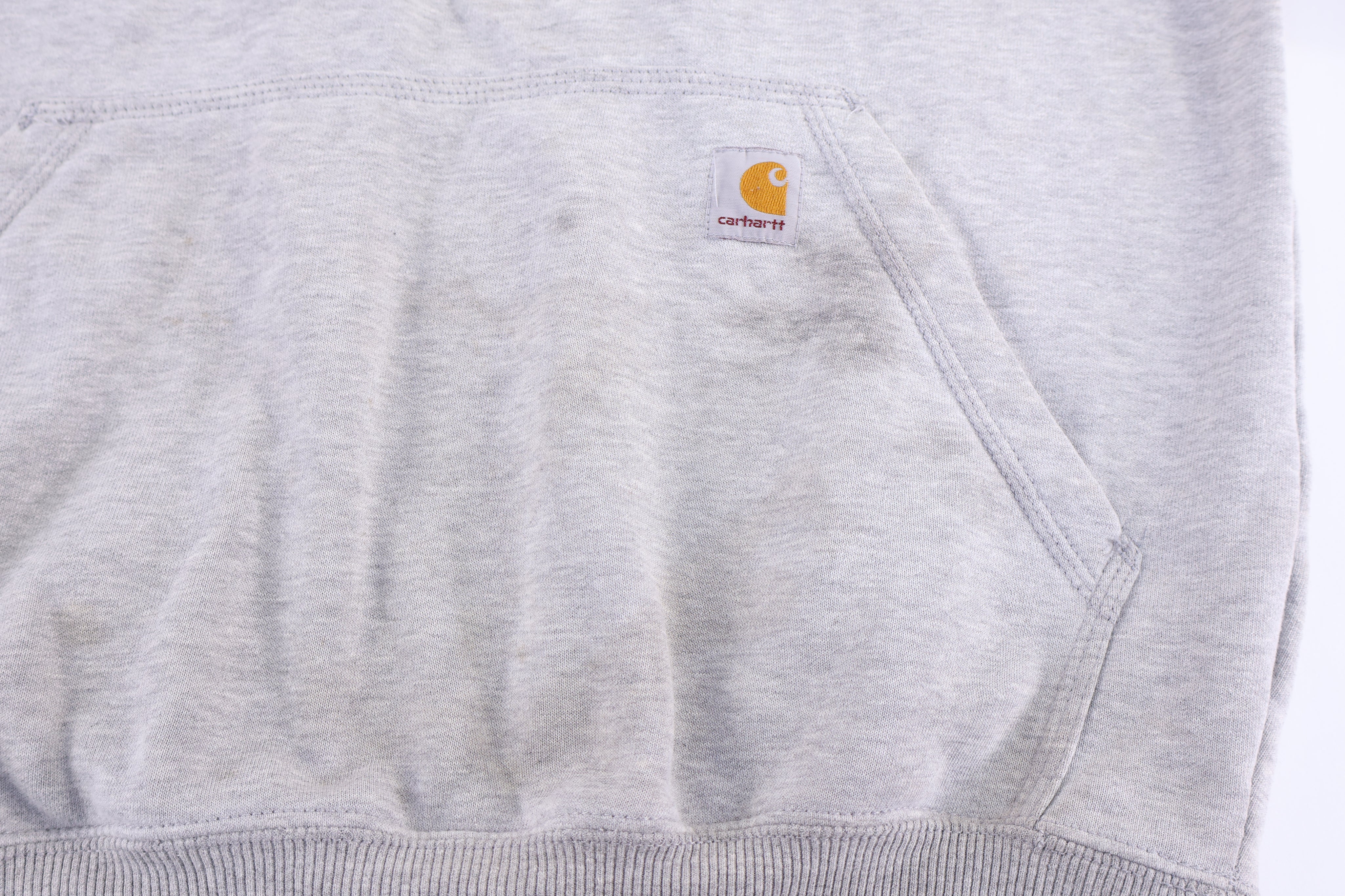 Carhartt Logo Patch Grey Pullover Hoodie