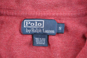 Polo by Ralph Lauren Embroidered Logo Red Quarter Zip Sweater