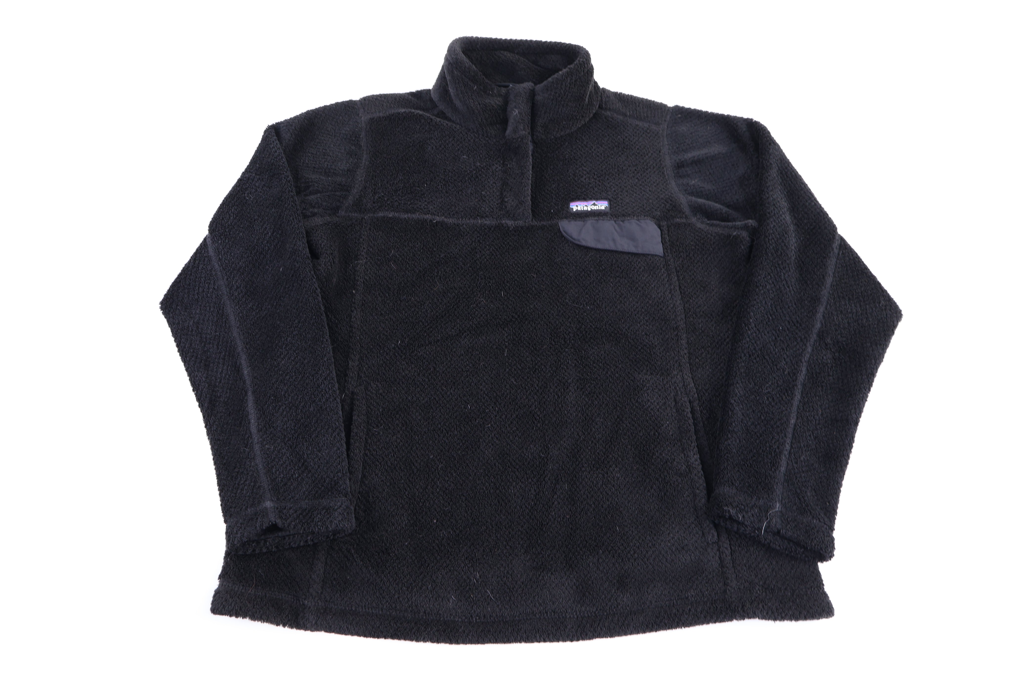 Women's Patagonia Logo Patch Black Fleece Pullover