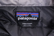 Patagonia Logo Patch Grey Full Zip Puffer Vest