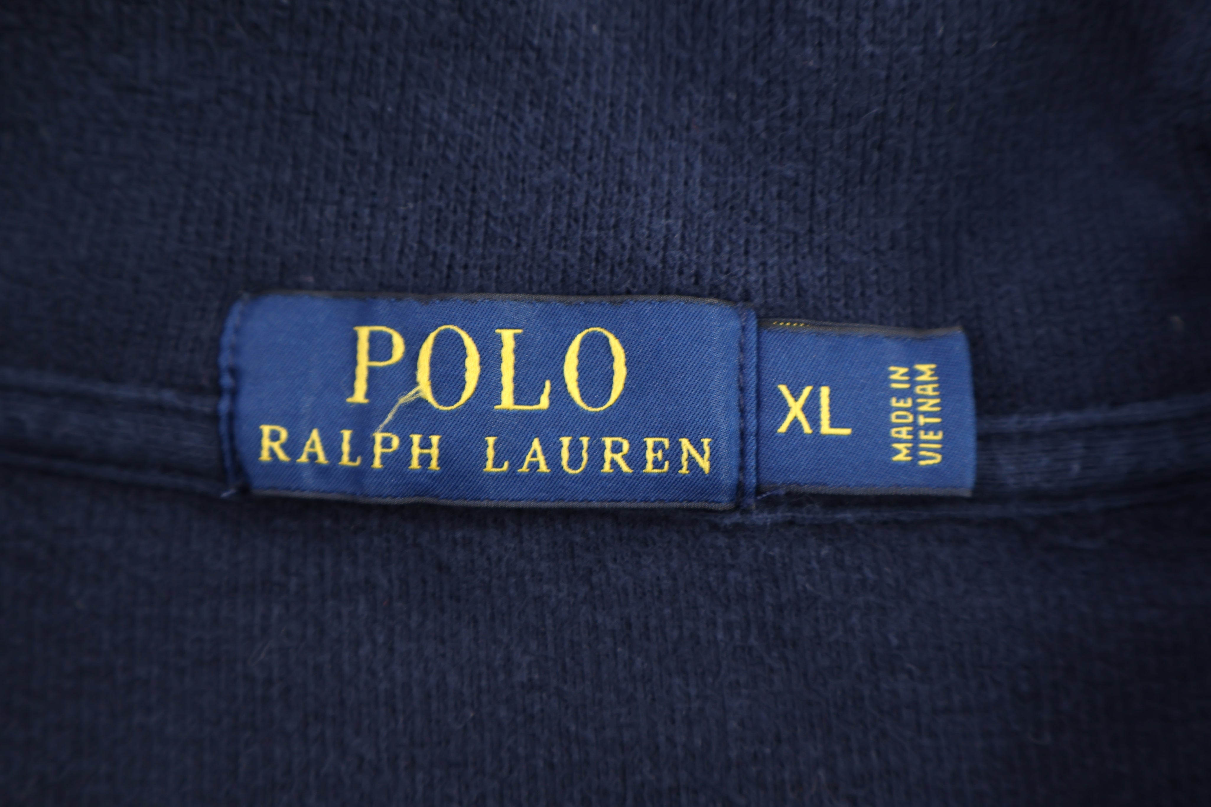 Polo Ralph Lauren Embroidered Logo Blue Quarter Zip Sweater