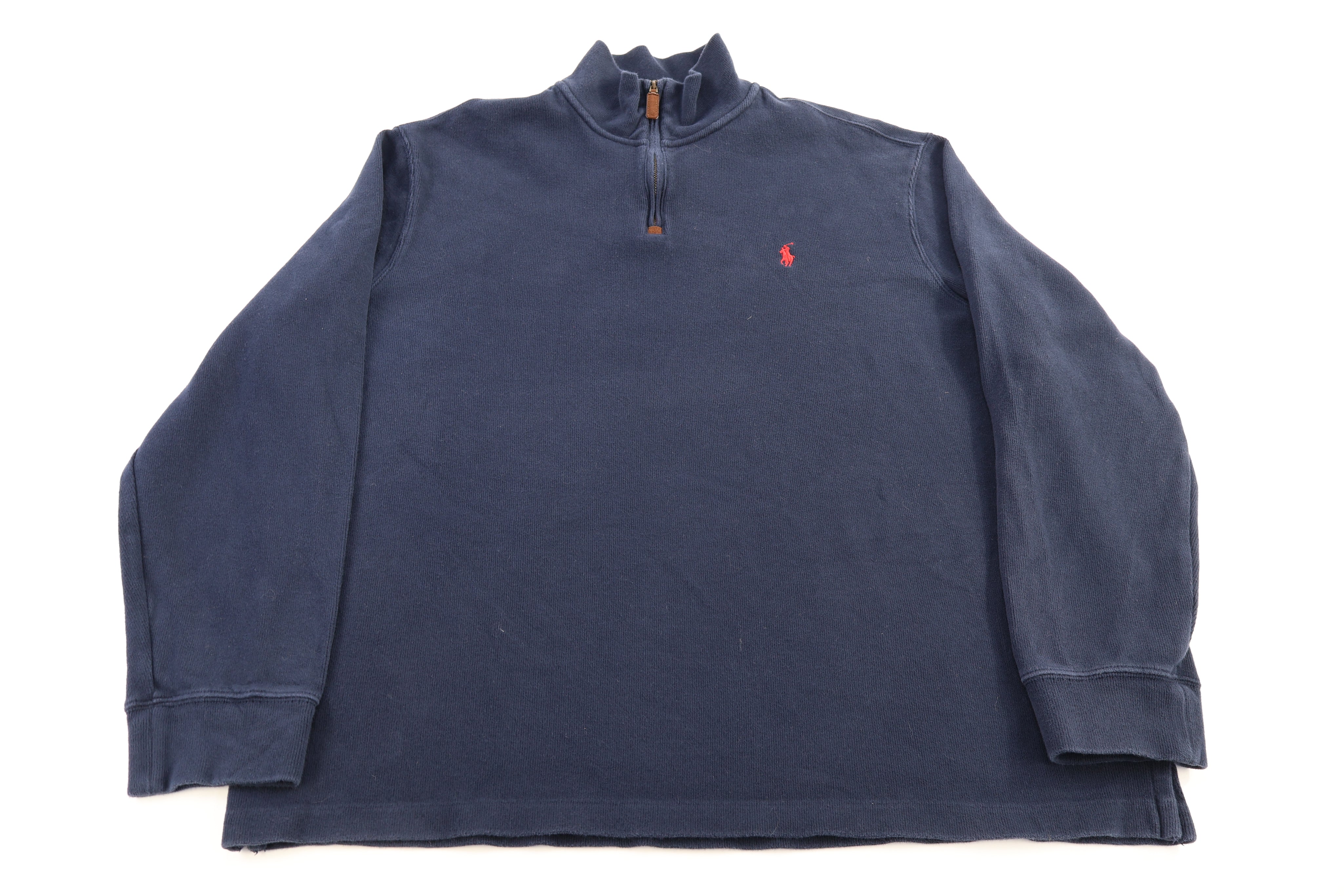 Polo Ralph Lauren Embroidered Logo Blue Quarter Zip Sweater