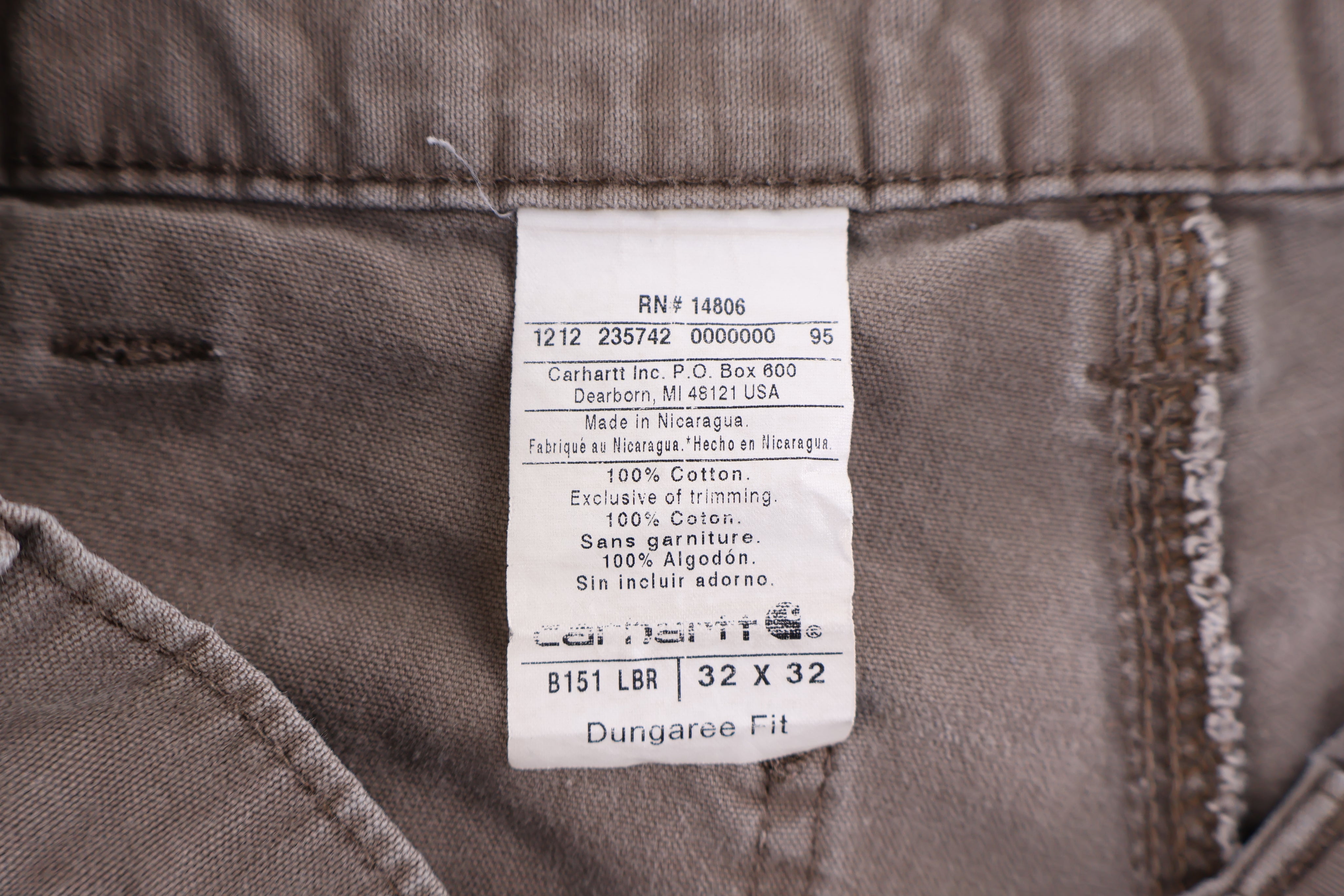Carhartt Logo Patch Brown Pants
