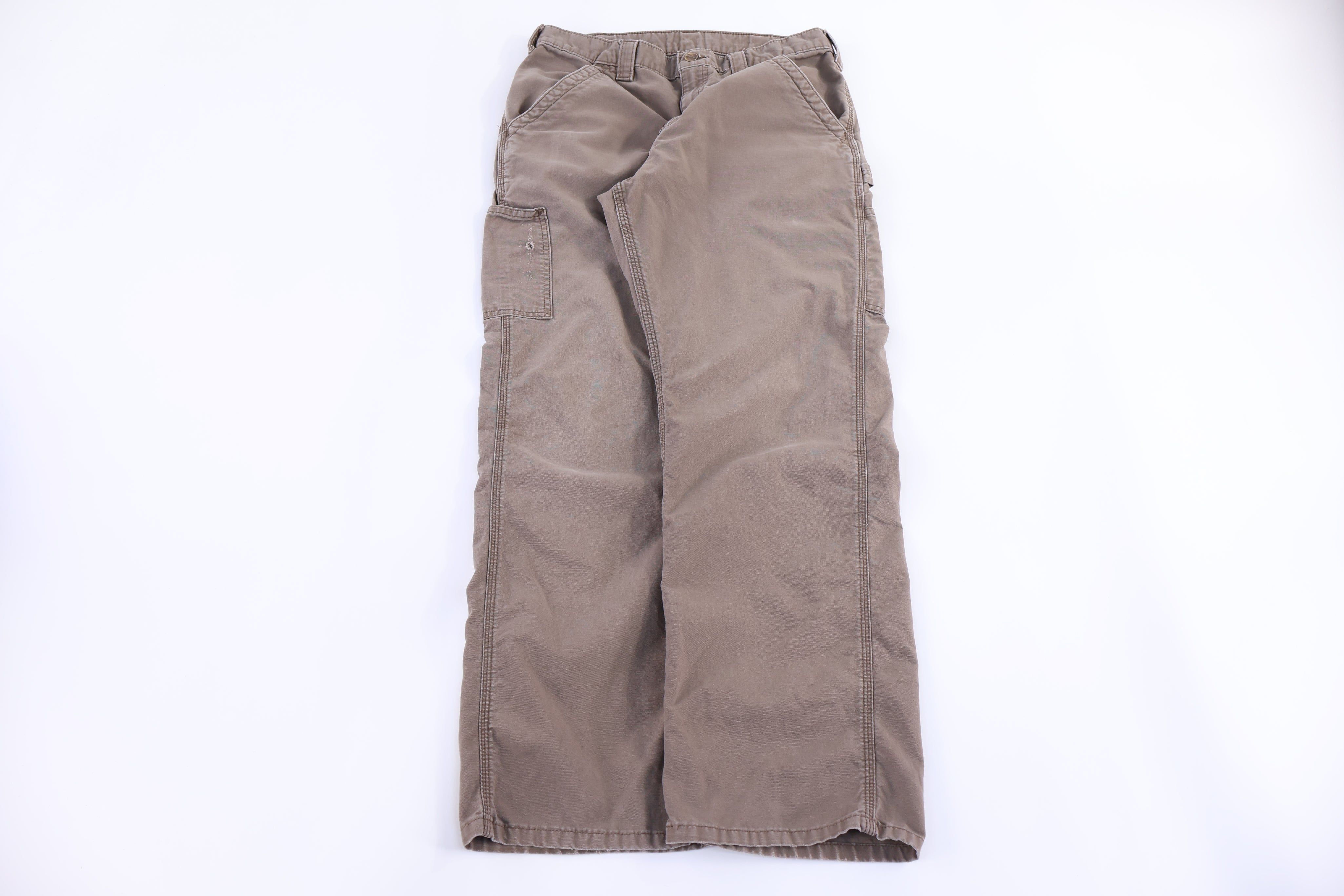 Carhartt Logo Patch Brown Pants