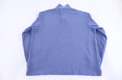 Polo Ralph Lauren Embroidered Logo Blue Quarter Zip Sweater