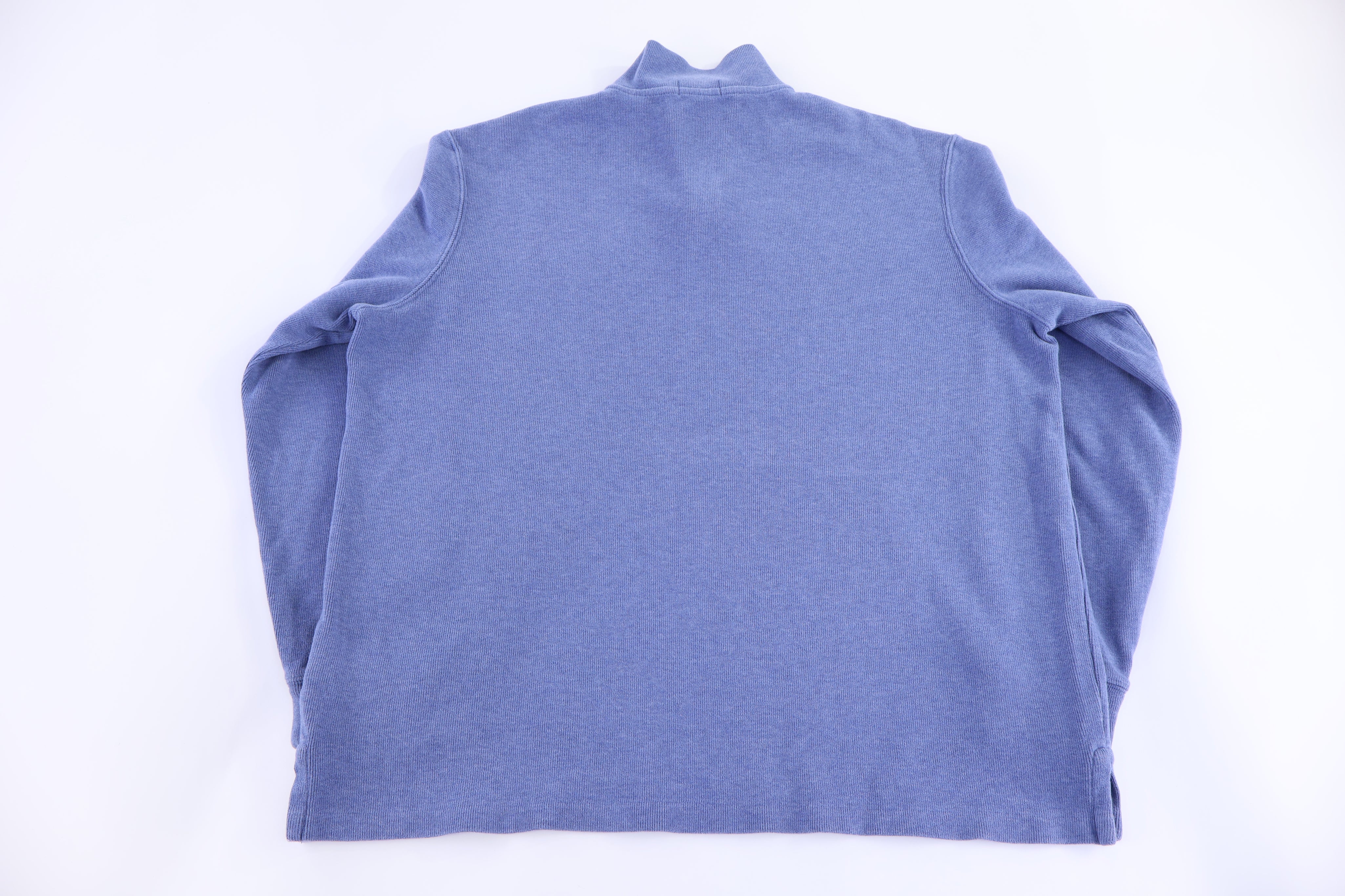Polo Ralph Lauren Embroidered Logo Blue Quarter Zip Sweater