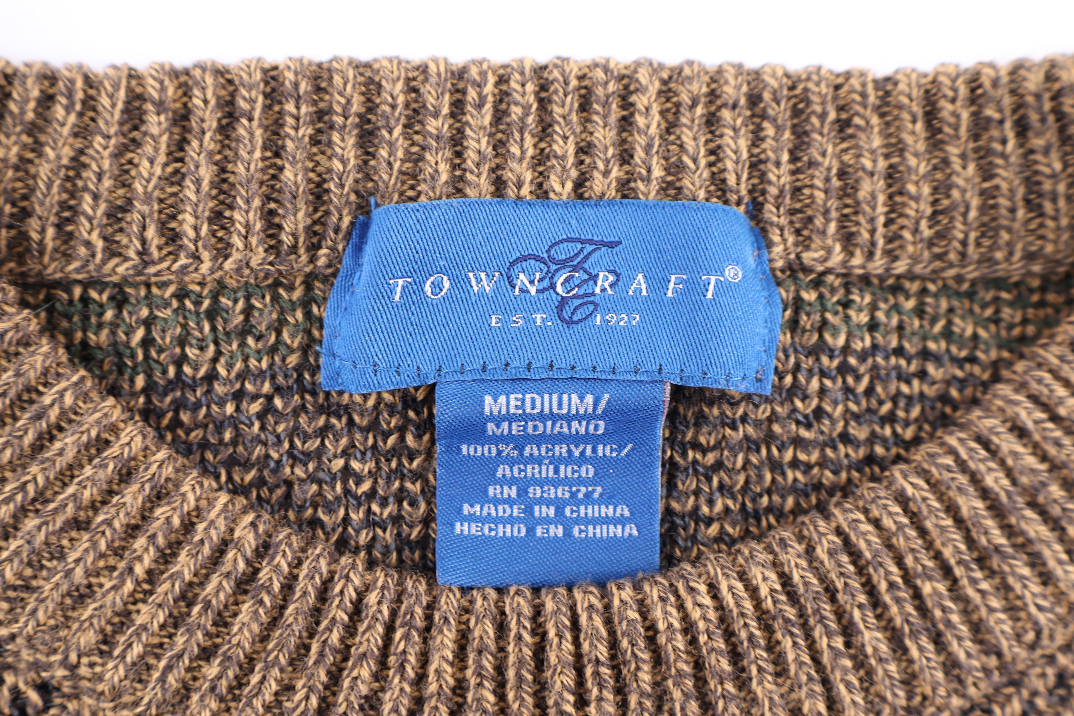 Vintage Towncraft Brown Knit Sweater