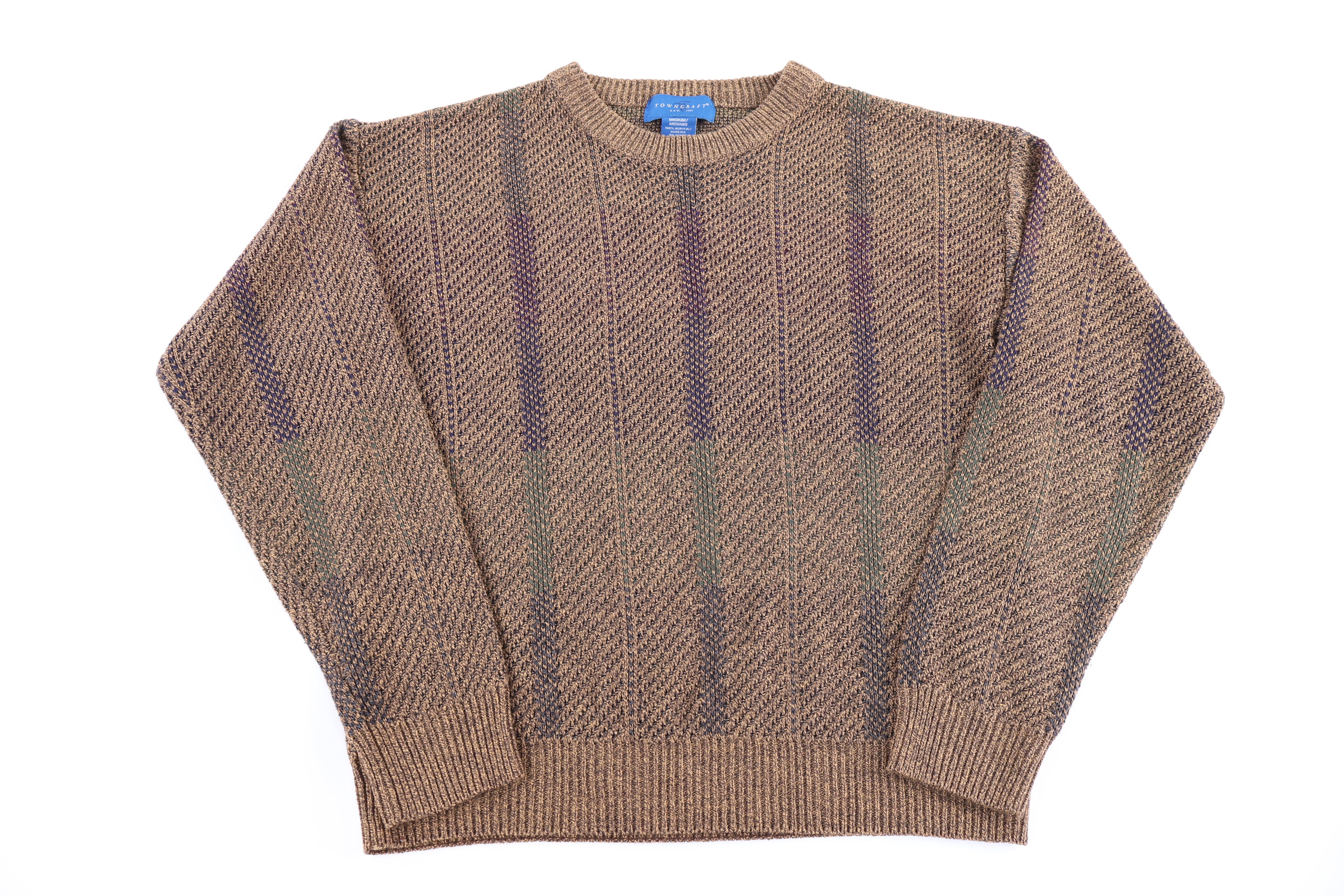 Vintage Towncraft Brown Knit Sweater