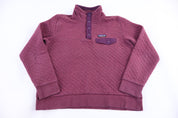 Women's Patagonia Logo Patch Purple Pullover Sweater