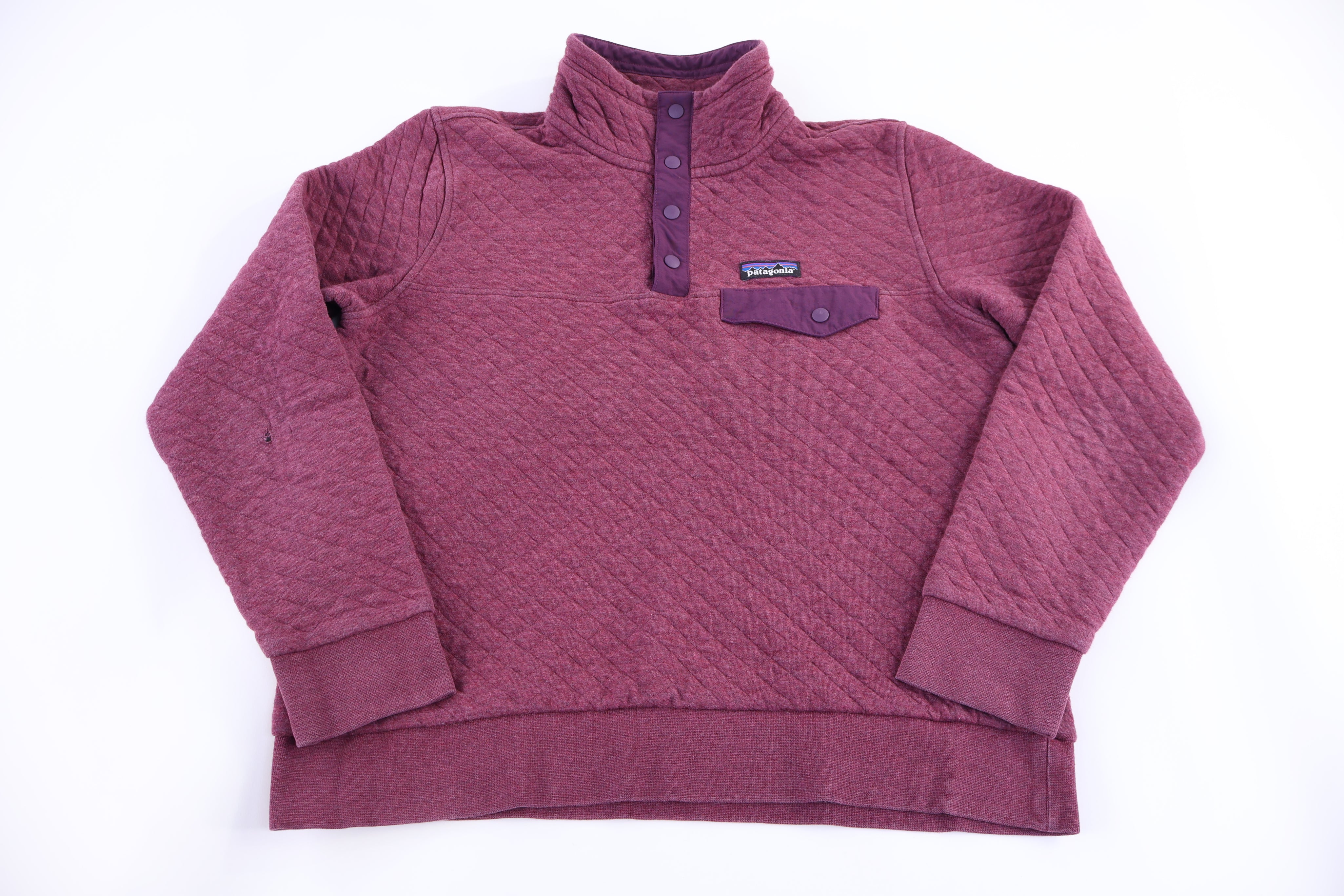 Women's Patagonia Logo Patch Purple Pullover Sweater
