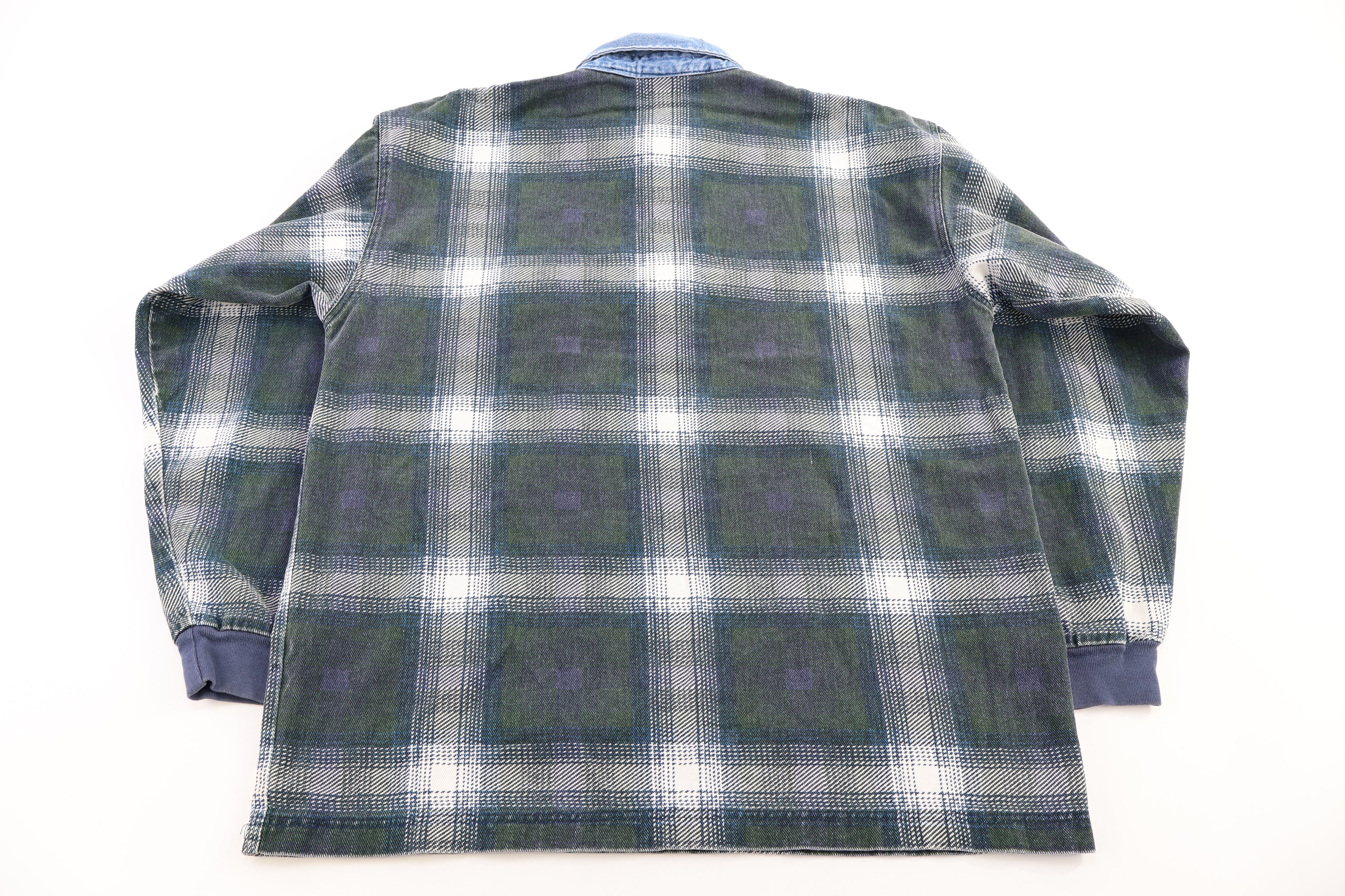 Vintage Mickey Inc Grid Patterned LS Button Up