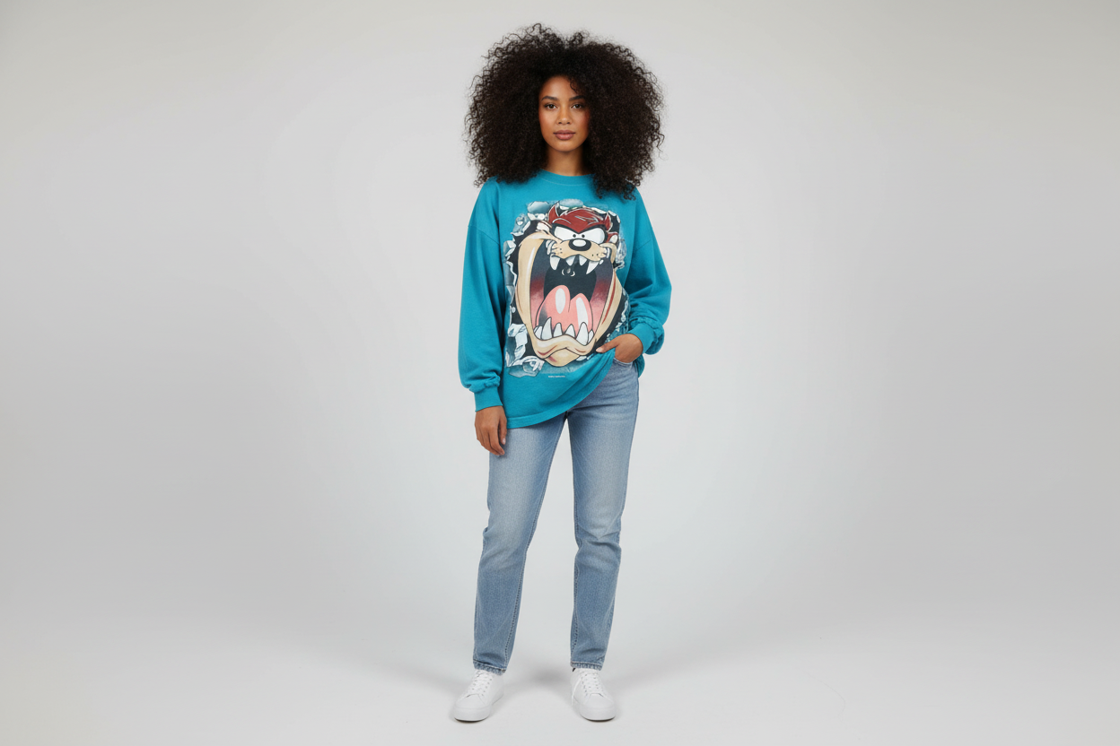 90's Taz the Devil Graphic LS T-shirt