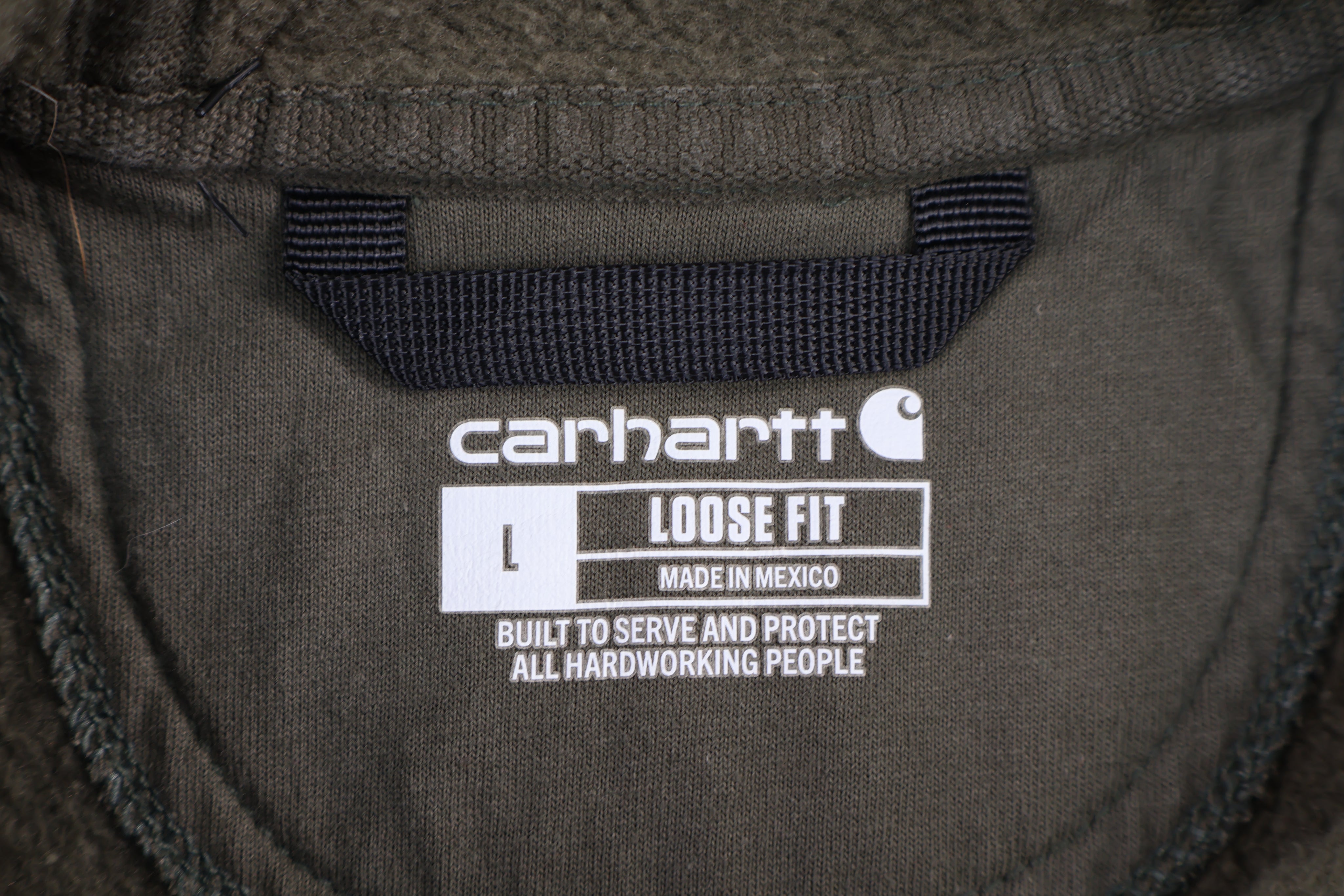Carhartt Logo Patch Green Pullover Hoodie