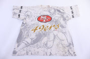 90's San Francisco 49ers All Over Graphic T-shirt