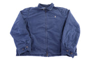 Polo Ralph Lauren Embroidered Logo Blue Full Zip Jacket