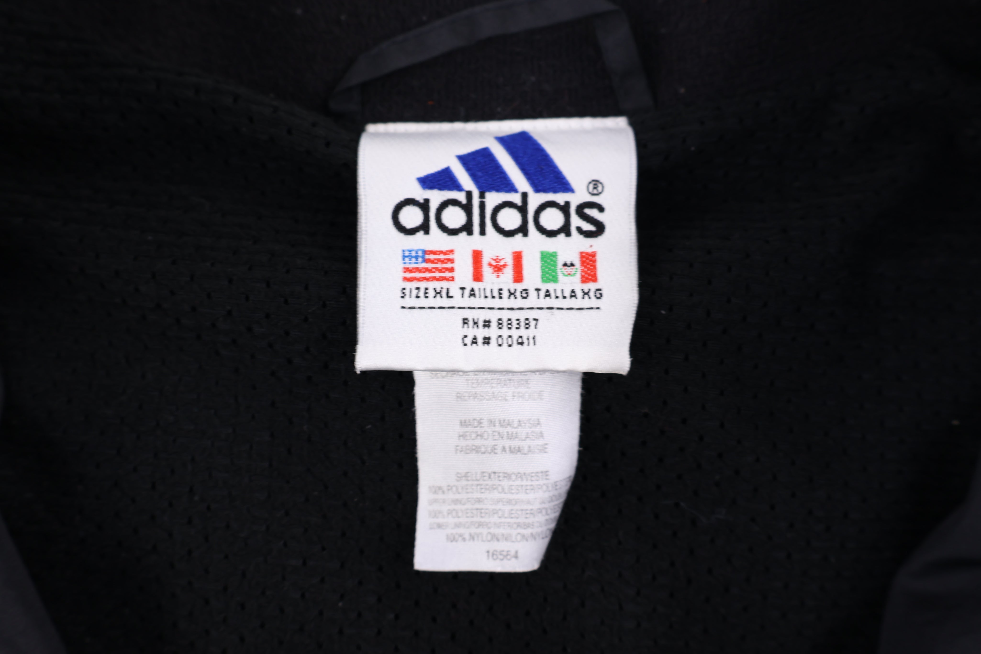 90's Adidas Embroidered Logo Multicolor Full Zip Windbreaker