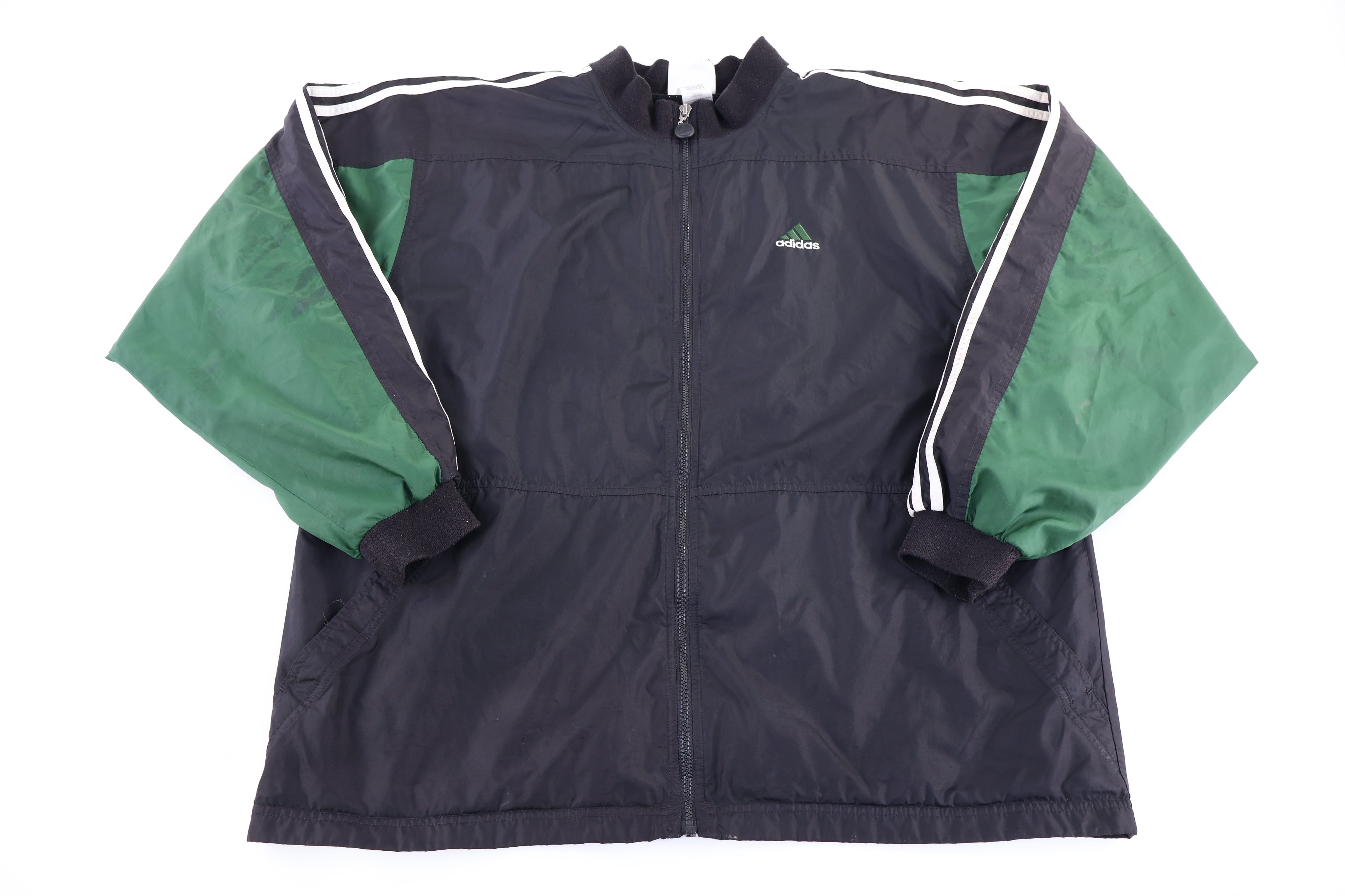 90's Adidas Embroidered Logo Multicolor Full Zip Windbreaker