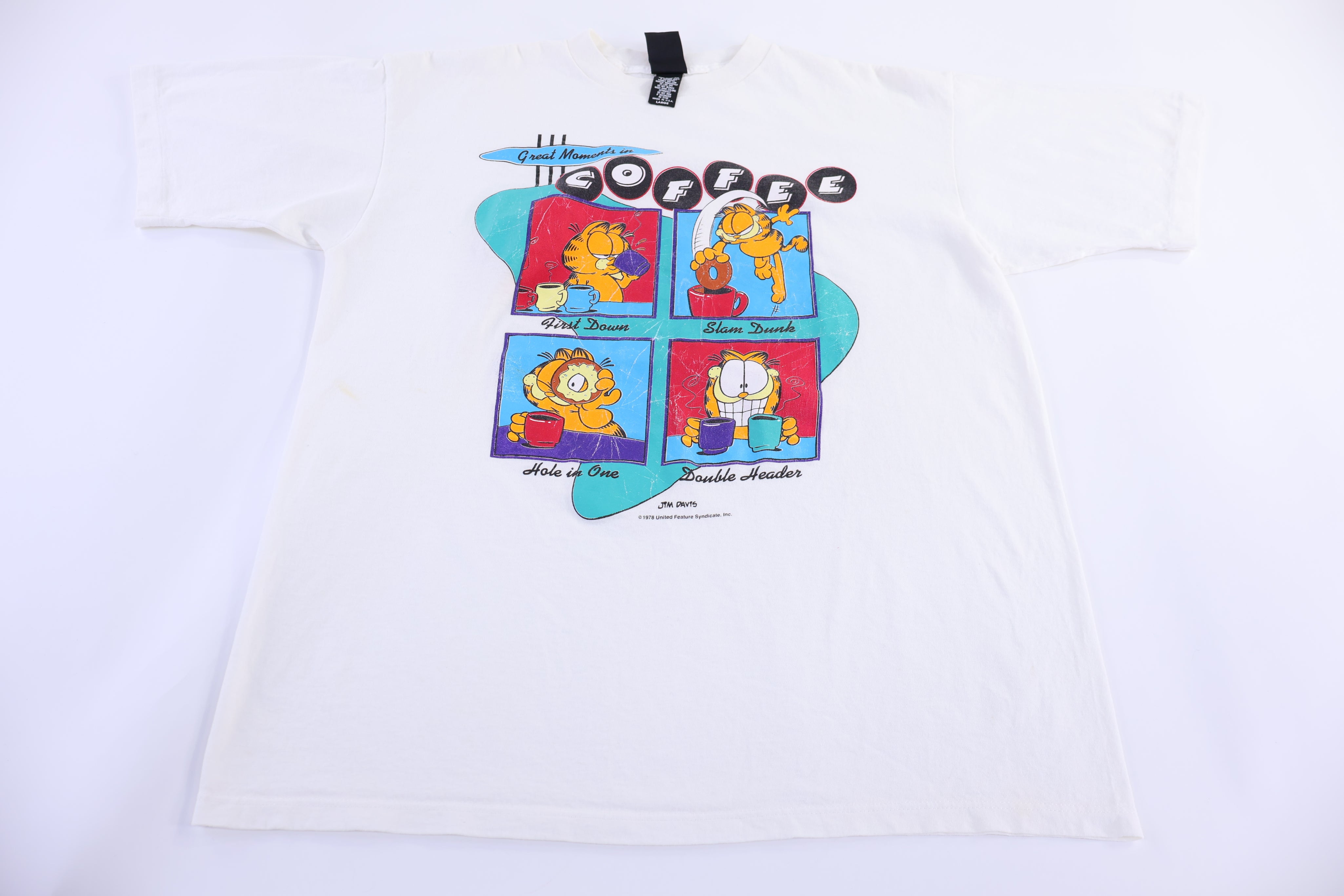 90's Garfield Great Moments In Coffee T-shirt