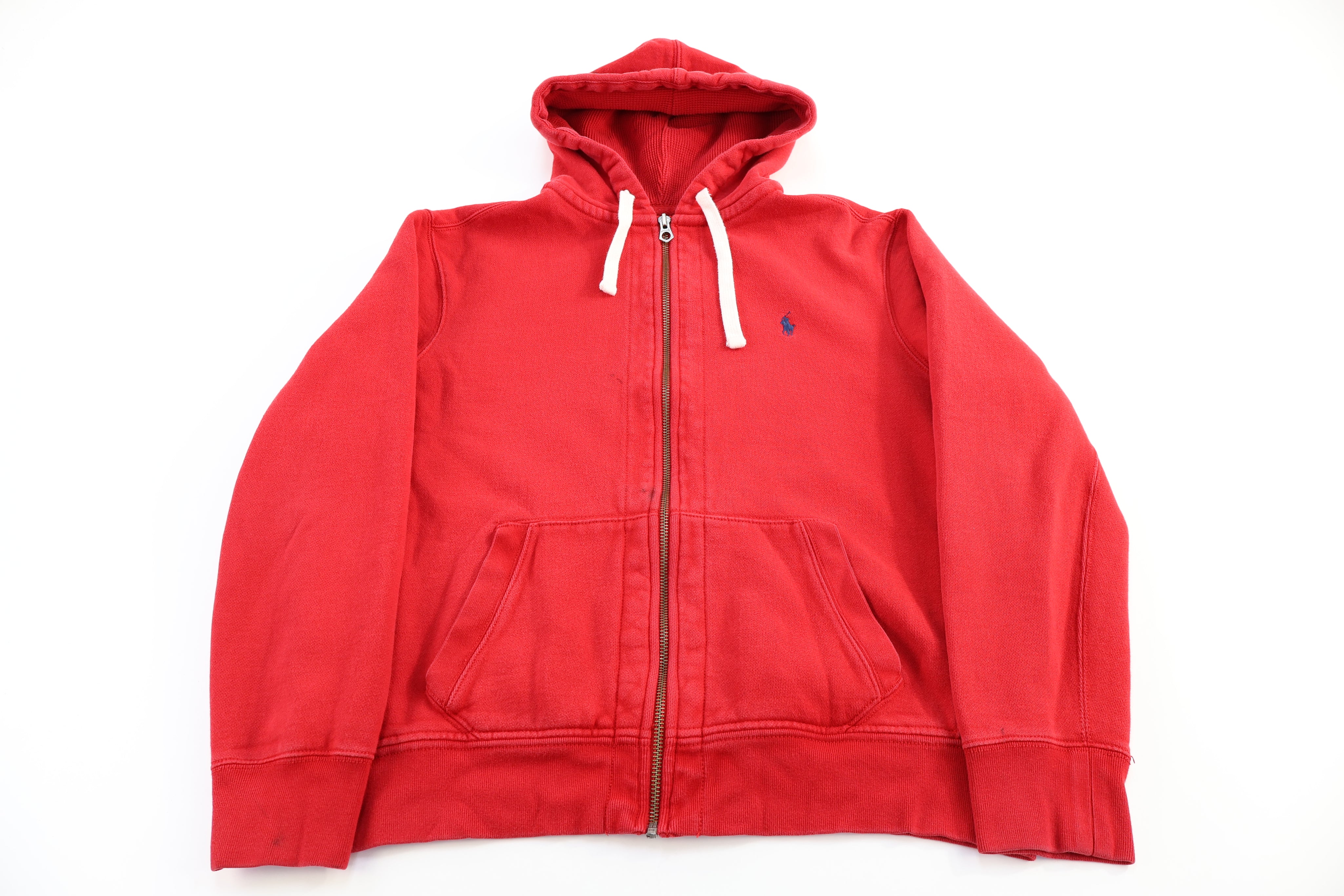 Polo by Ralph Lauren Embroidered Logo Red Full Zip Hoodie
