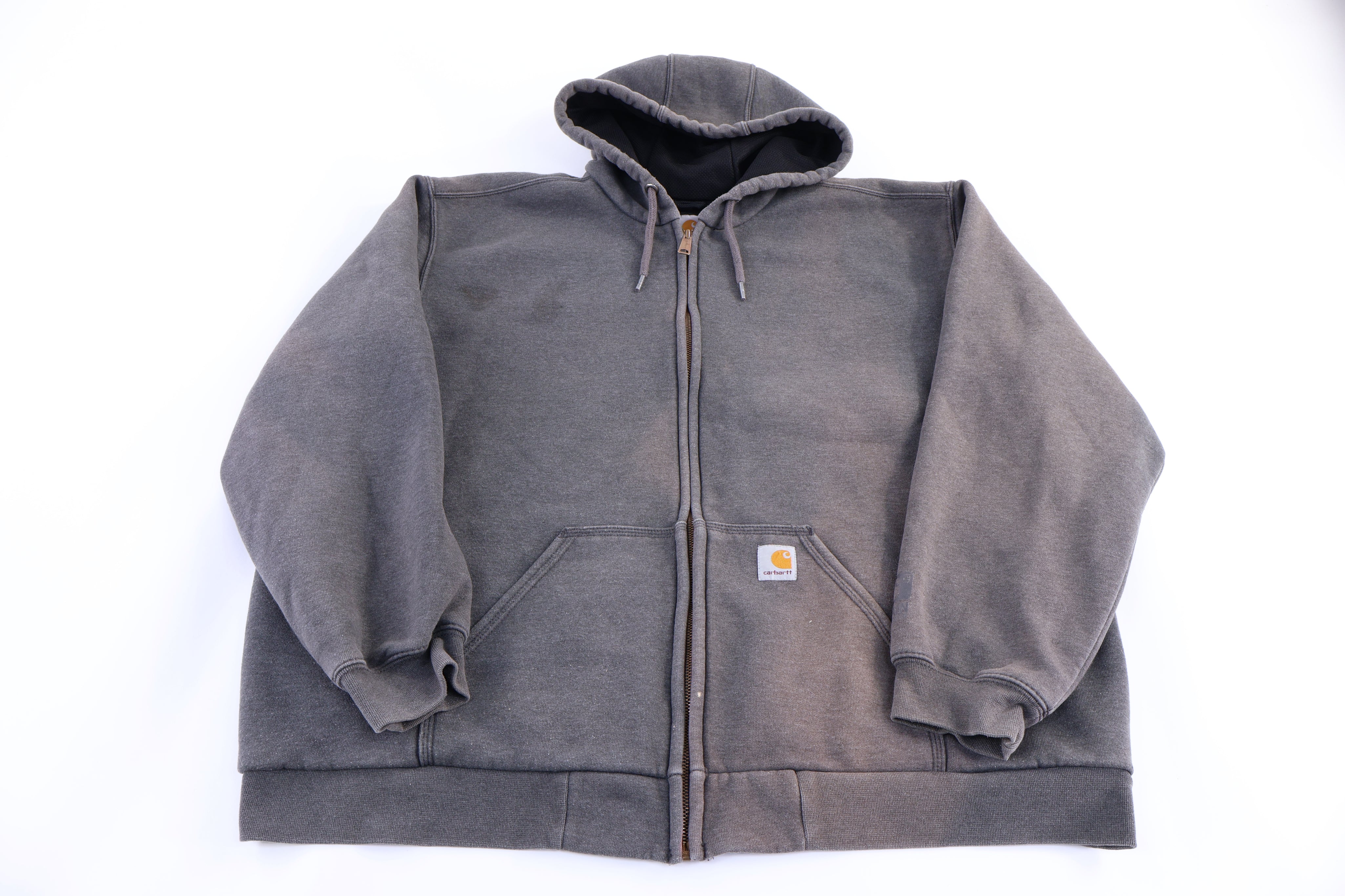 Carhartt Logo Patch Grey Full Zip Jacket