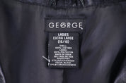 Women's George Black Full Zip Leather Jacket
