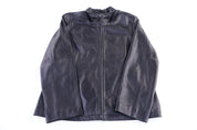 Women's George Black Full Zip Leather Jacket